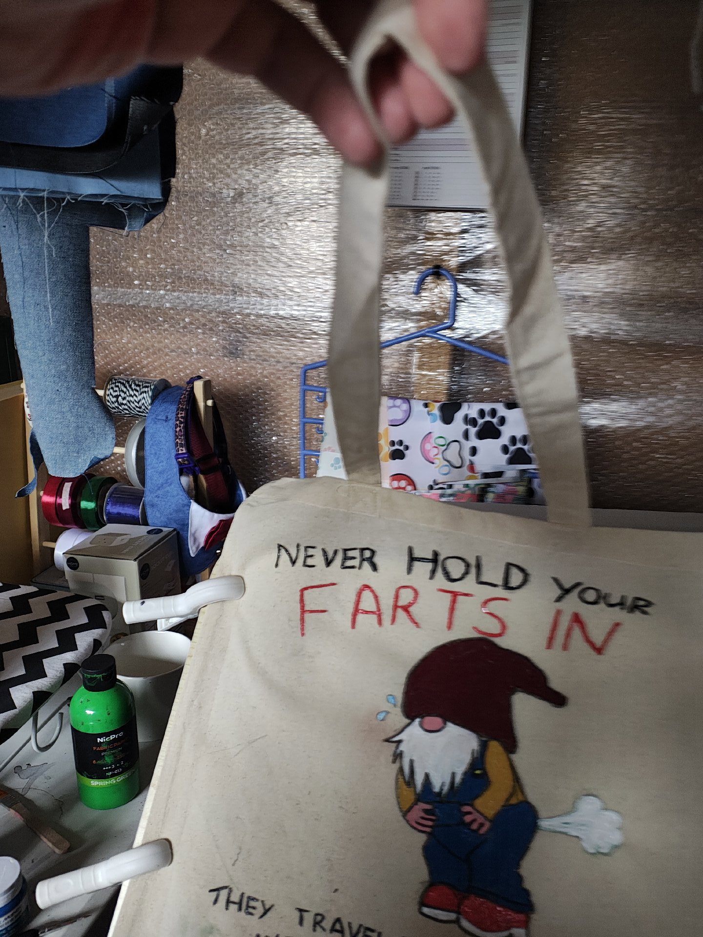 Hand painted tote bags , Unbranded, Tote, Excellent condition — preloved on SilentSale®