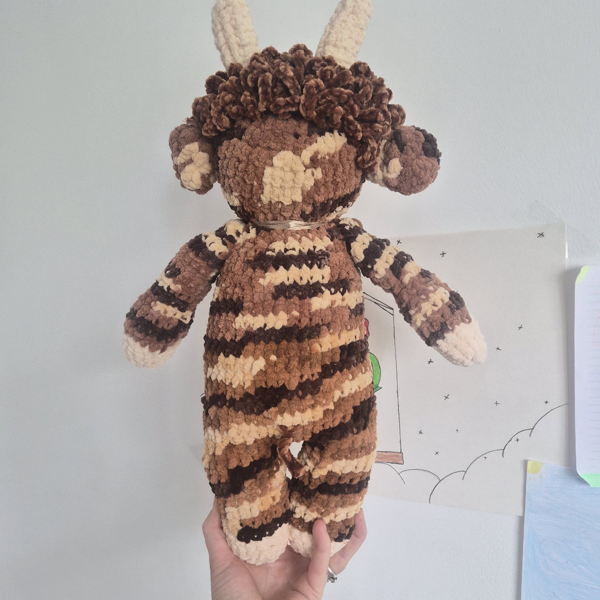 Handmade Crochet Plush Cow Soft Toy, handmade beautiful crochet, 5 years, New condition — preloved on SilentSale®