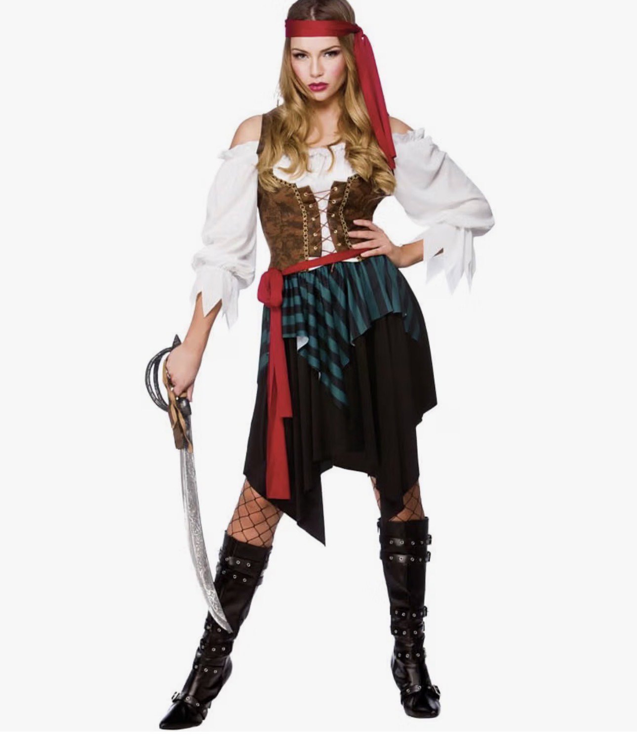 Pirate Costume Dress with Corset and Headband, Wicked Costumes, XS, Excellent condition — preloved on SilentSale®