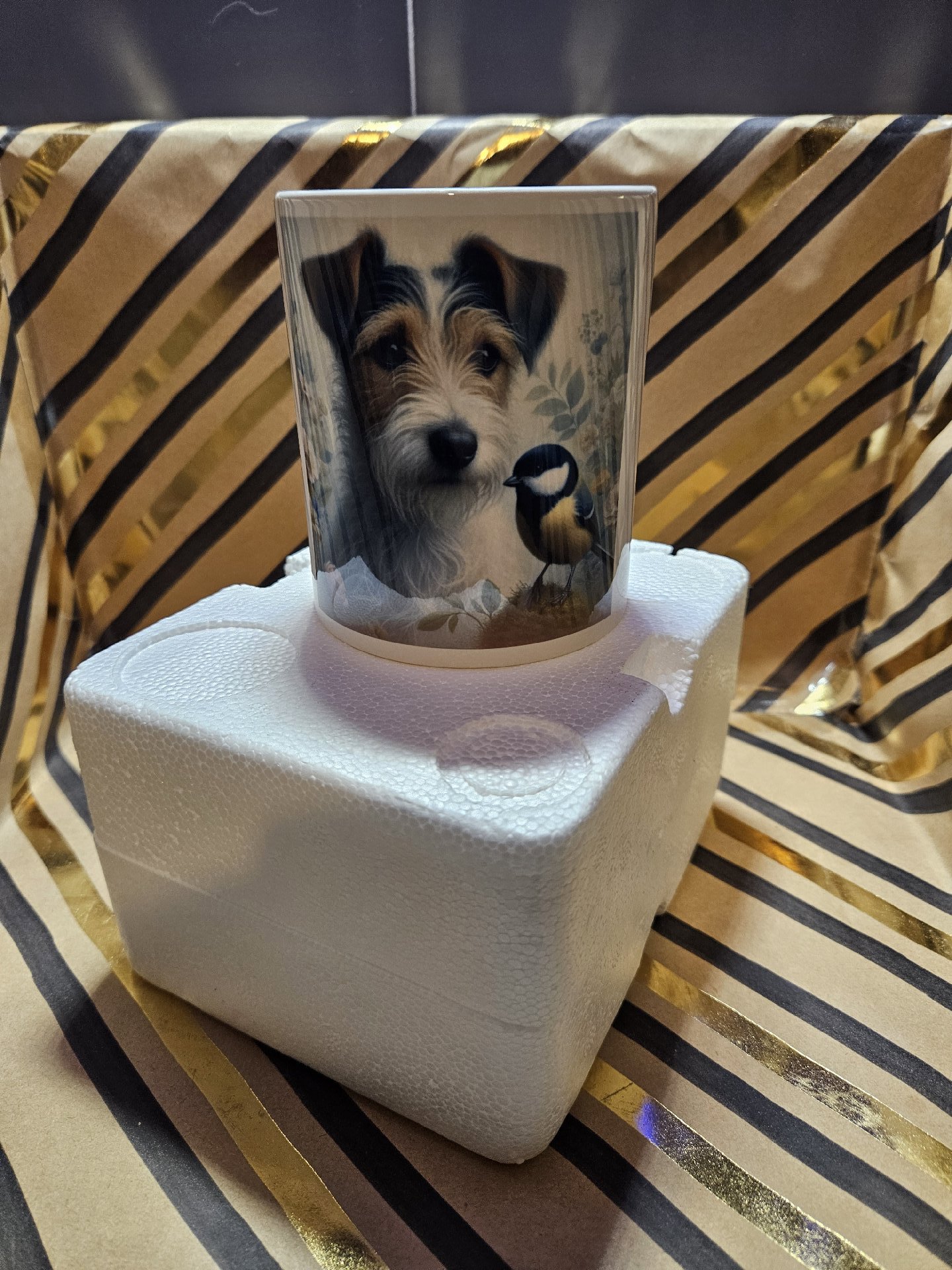 Ceramic Mug with Dog and Bird Print, Unbranded, One Size, New condition — preloved on SilentSale®