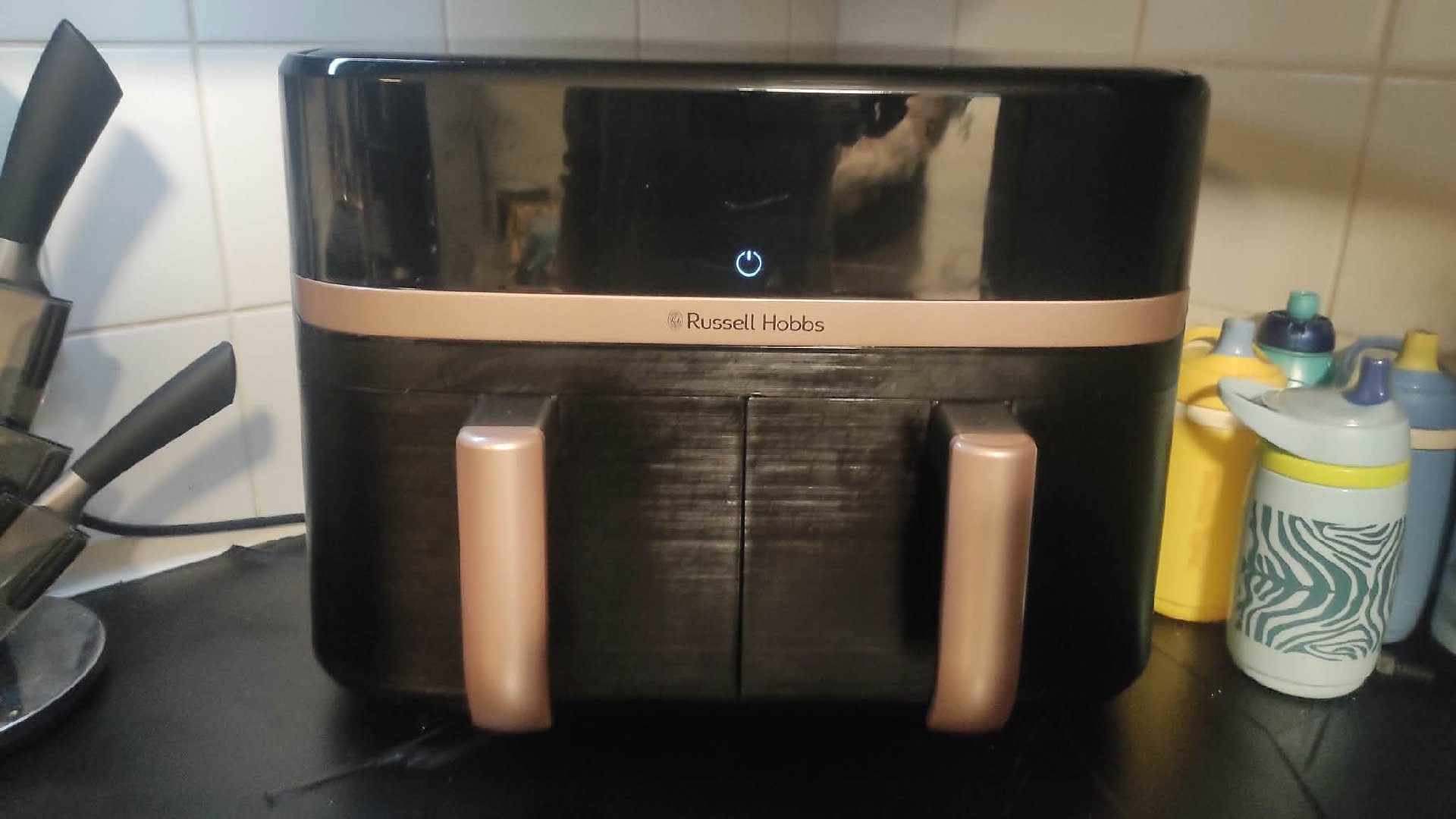 Russell Hobbs Black and Rose Gold Double Basket Air Fryer, Russell Hobbs, One Size, Excellent condition — preloved on SilentSale®