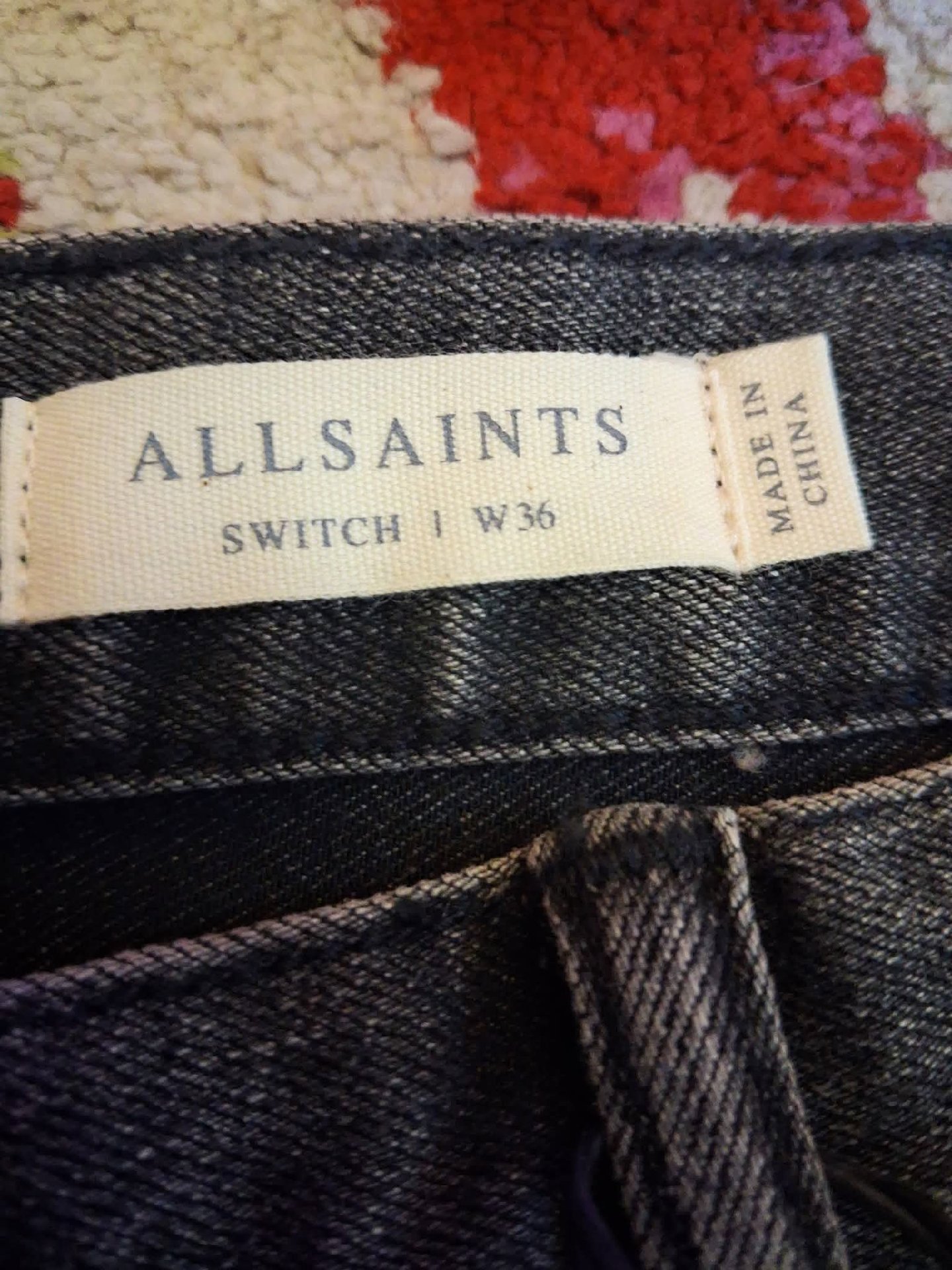 AllSaints Switch Washed Black Denim Shorts – W36, AllSaints, 36", New condition — preloved on SilentSale®