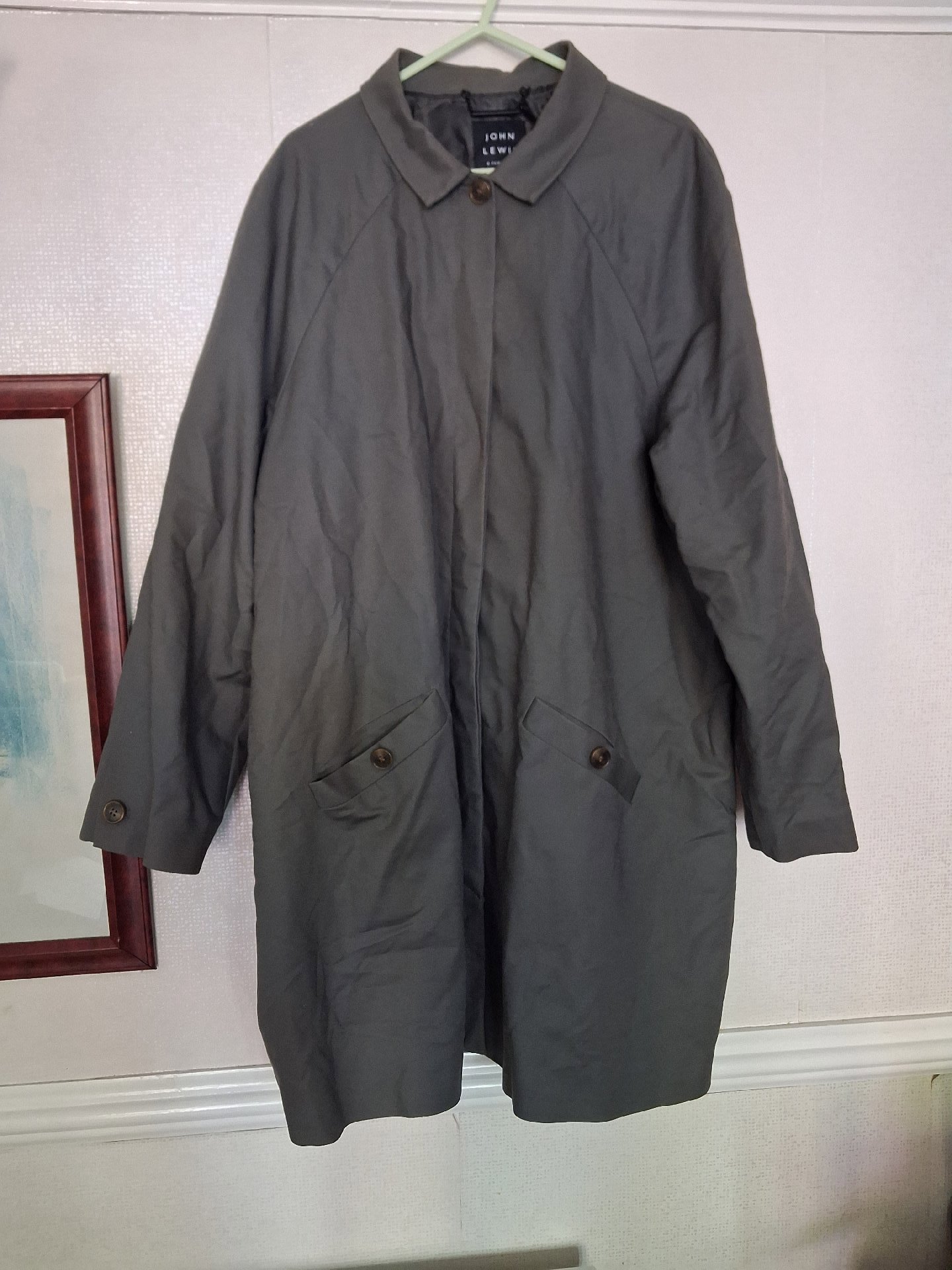 John Lewis Khaki Lightweight Coat – Size 18, John Lewis, 18, Like New condition — preloved on SilentSale®