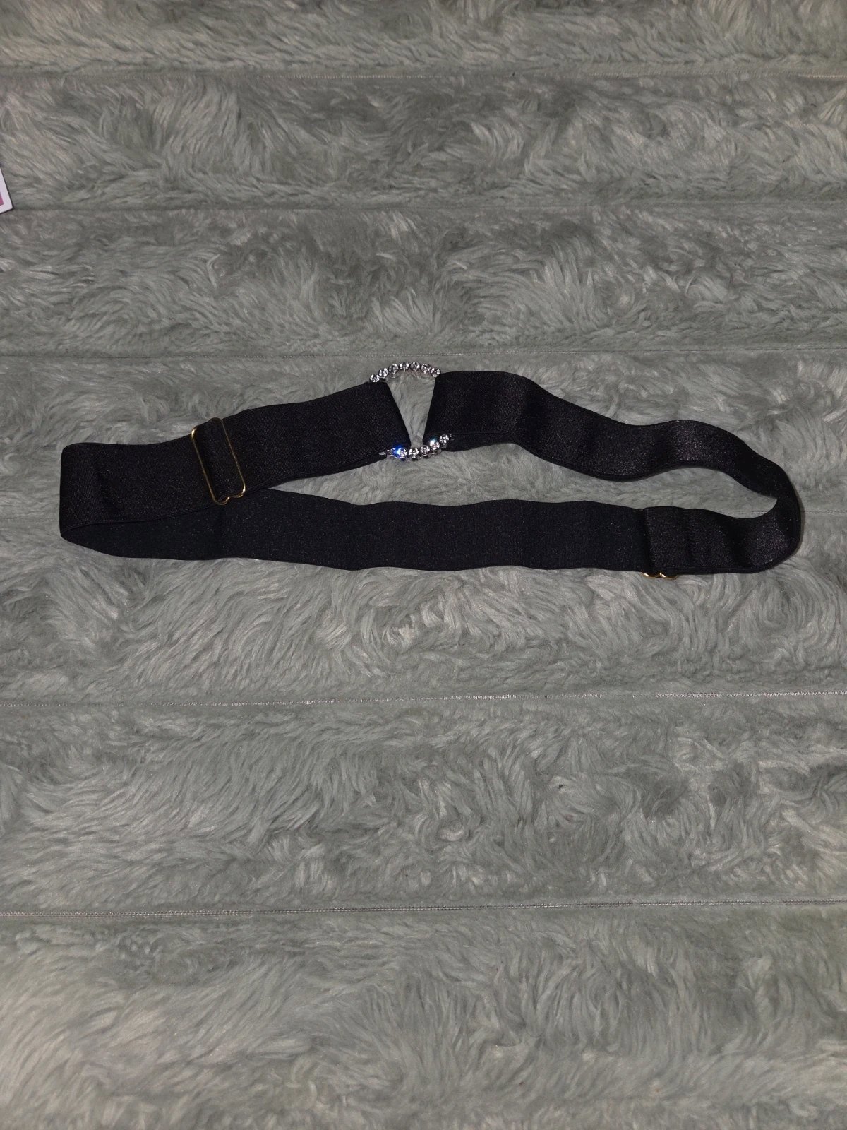 Black Flocked Mesh Halterneck Bodysuit Set with Belt & Gloves, Oh yeah, L, New condition — preloved on SilentSale®