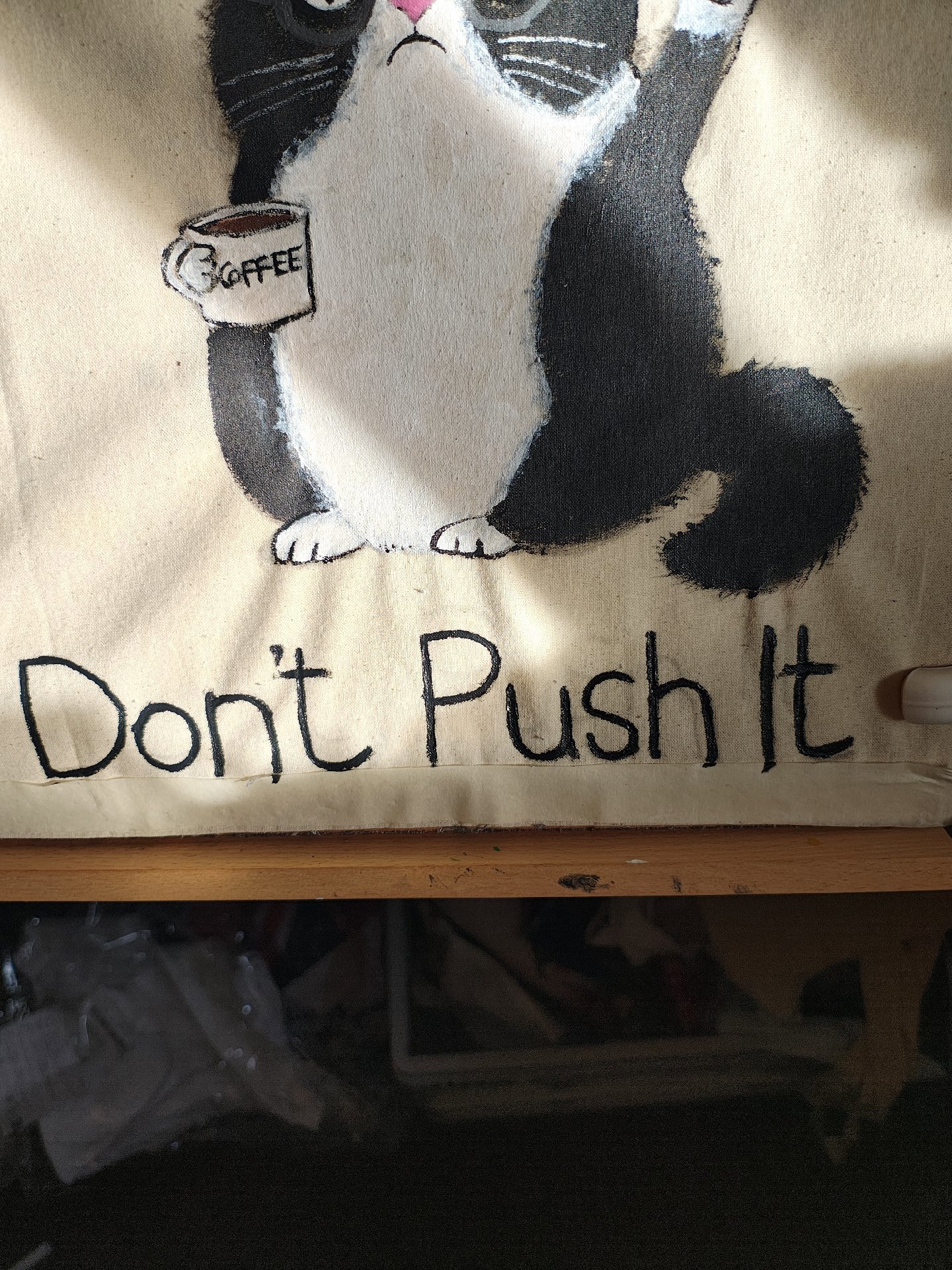 Canvas Tote Bag with cat, Unbranded, Medium, Excellent condition — preloved on SilentSale®
