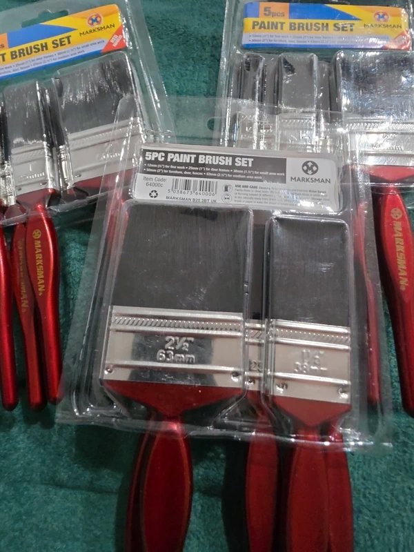 3 x Marksman 5-Piece Paint Brush Set, Marksman, Medium, New condition — preloved on SilentSale®