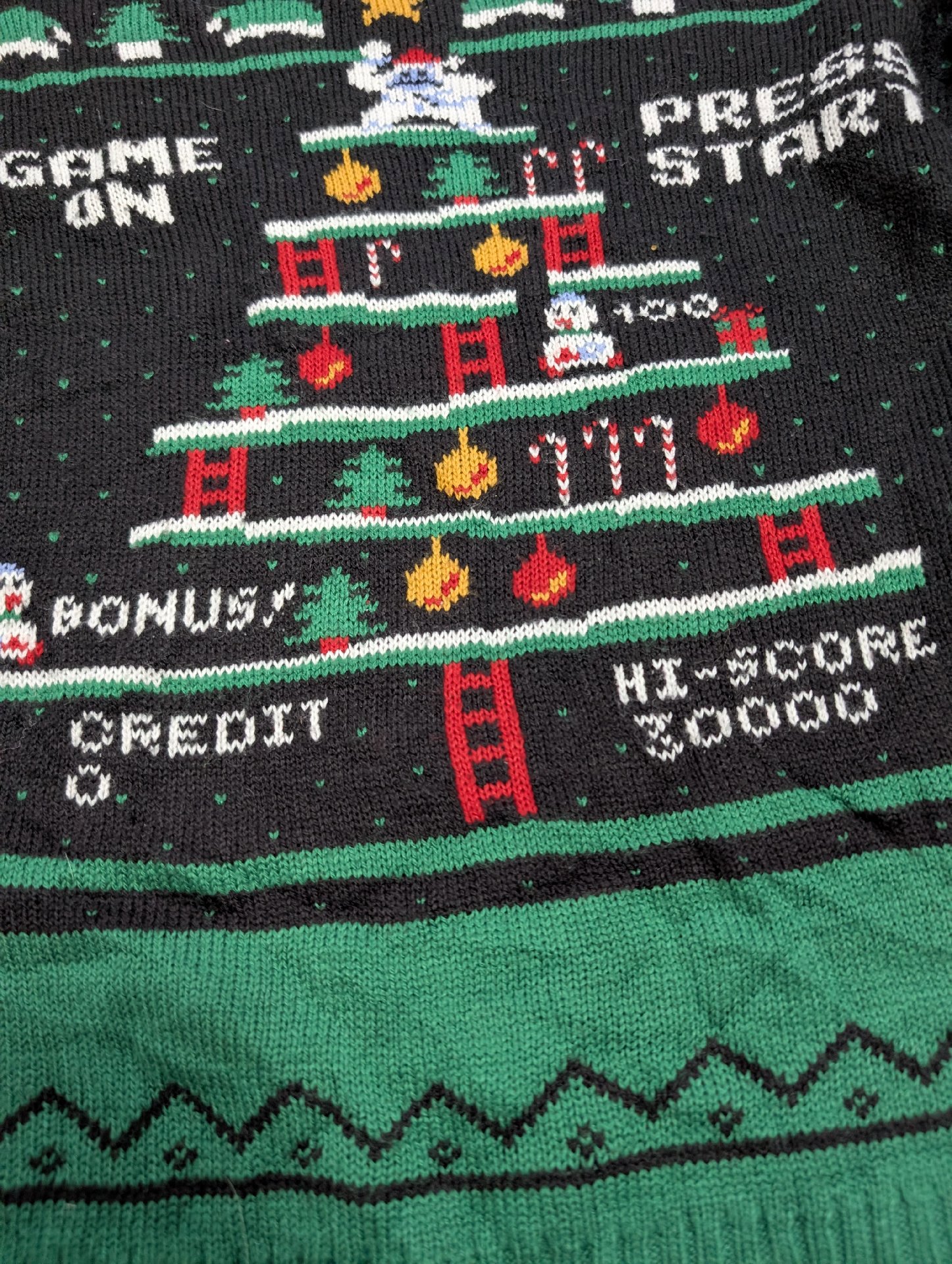 Holiday Time Kids Christmas Game On Jumper L (10-12) Husky, Holiday Time, L (10-12) Husky, Good condition — preloved on SilentSale®