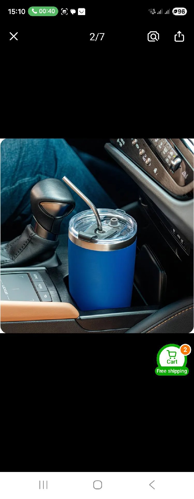 Stainless Steel Tumbler Lid Replacement Set with Straw, Unbranded, Small, New condition — preloved on SilentSale®