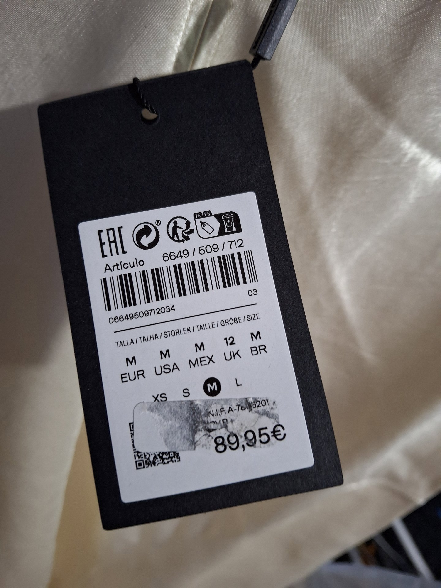 Massimo Dutti Cream Satin Midi Dress – UK 12, Mango, 12, New condition — preloved on SilentSale®