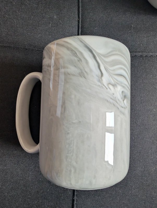 Set of 4 Grey Marble Effect Ceramic Mugs, Unbranded, Medium, Excellent condition — preloved on SilentSale®