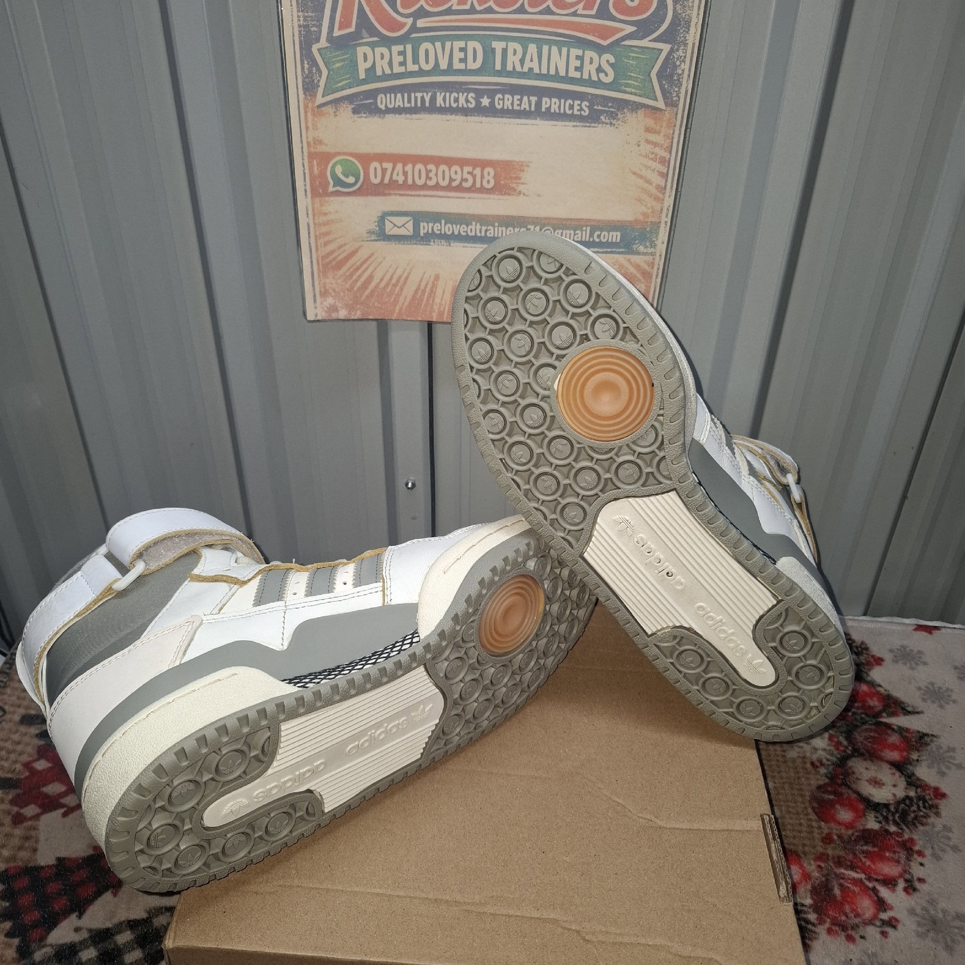 Adidas White High Top Trainers – UK 7, Adidas, 7, Good condition — preloved on SilentSale®