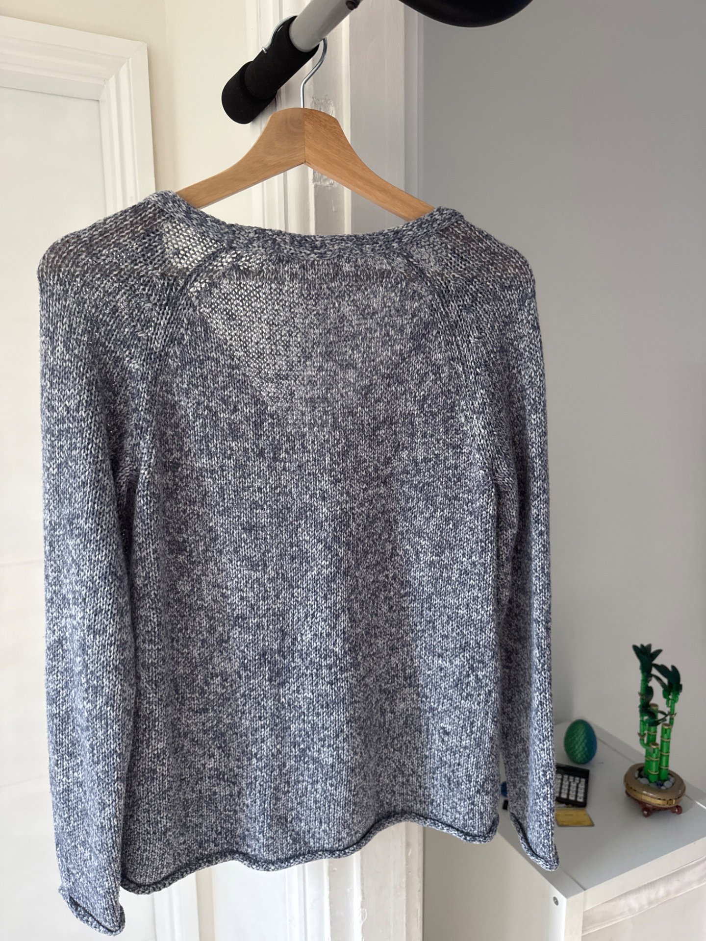 Grey Knitted V-Neck Jumper, H&M, S, Excellent condition — preloved on SilentSale®