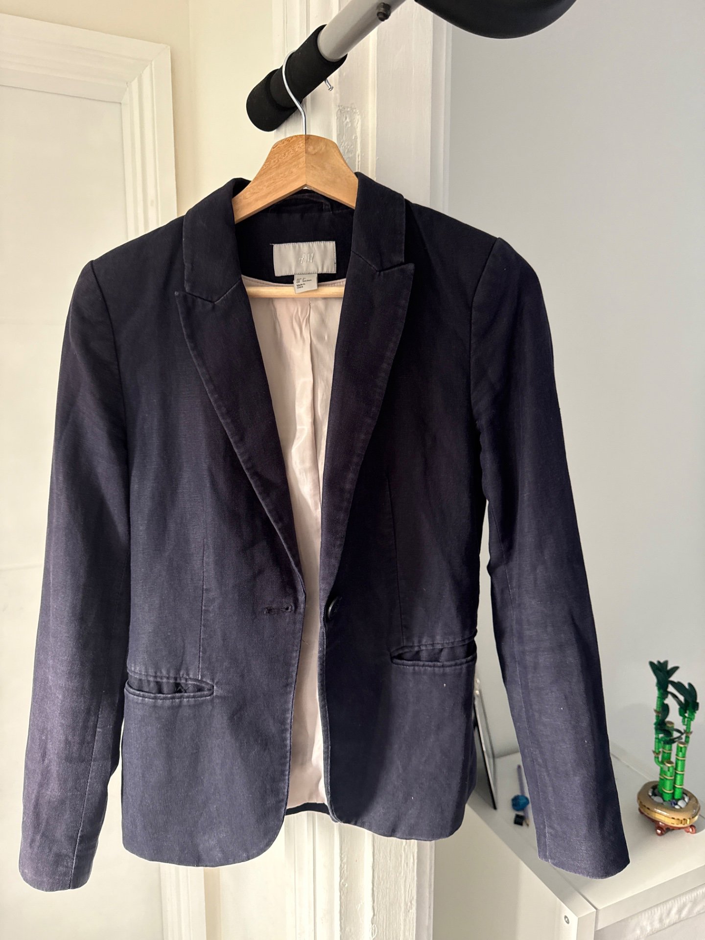 Navy Blazer Jacket – Size 38, H&M, EUR 36, Excellent condition — preloved on SilentSale®