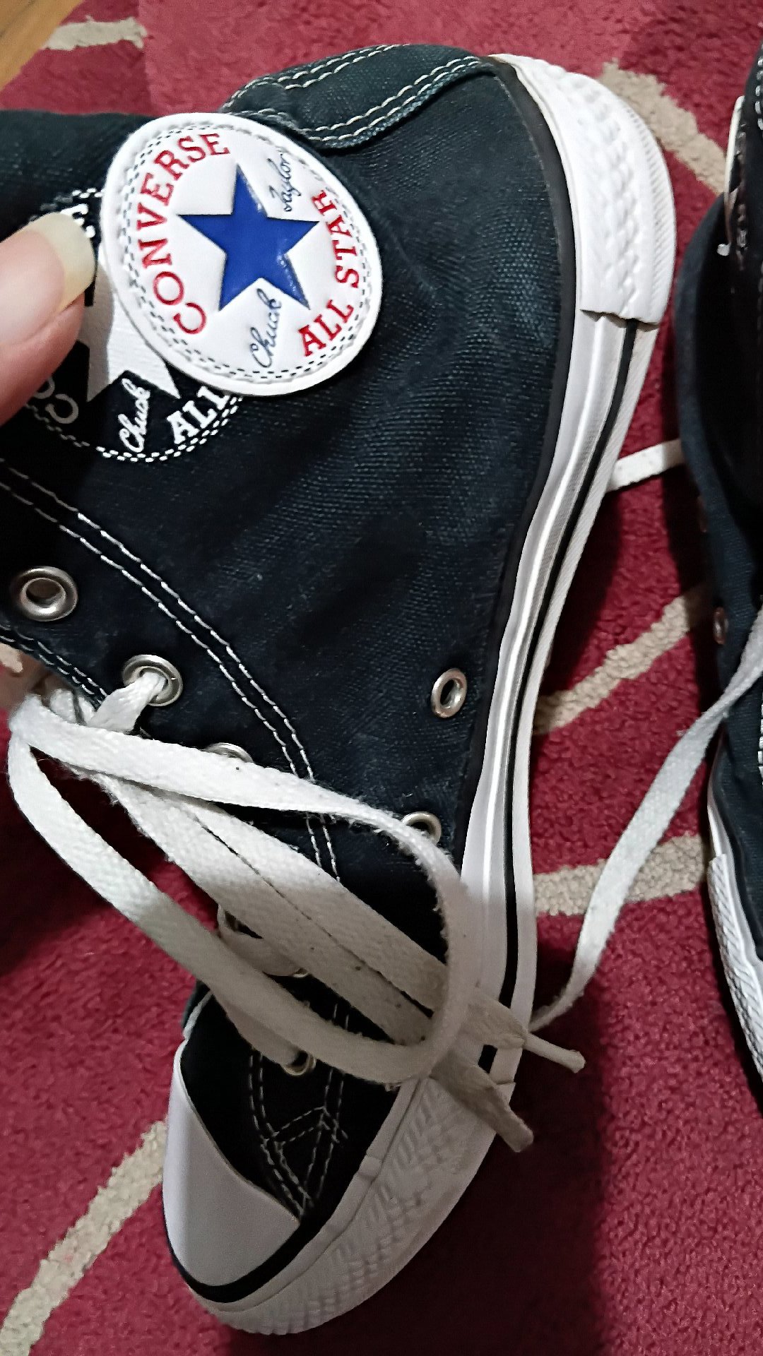 Converse Navy Canvas Chuck Taylor All Star High Top Trainers, Converse, 5, Good condition — preloved on SilentSale®