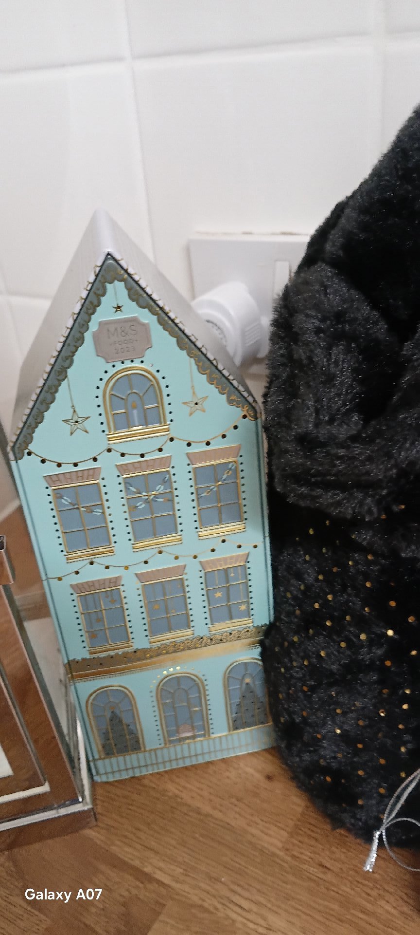 Decorative Silver Metal Lantern with House Ornament and Black Bag, Marks & Spencer, One Size, Excellent condition — preloved on SilentSale®
