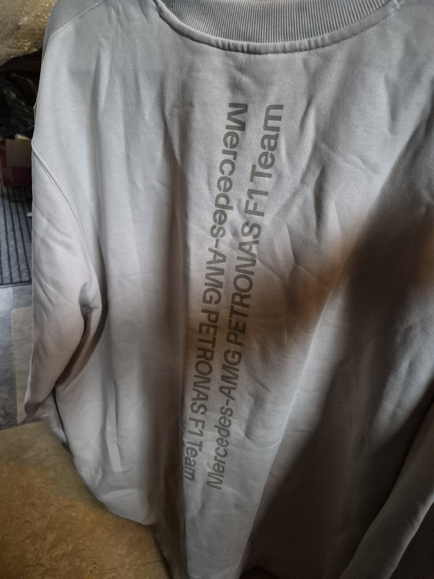 Adidas AMG Petronas Grey Sweatshirt, Adidas, XXL, New condition — preloved on SilentSale®