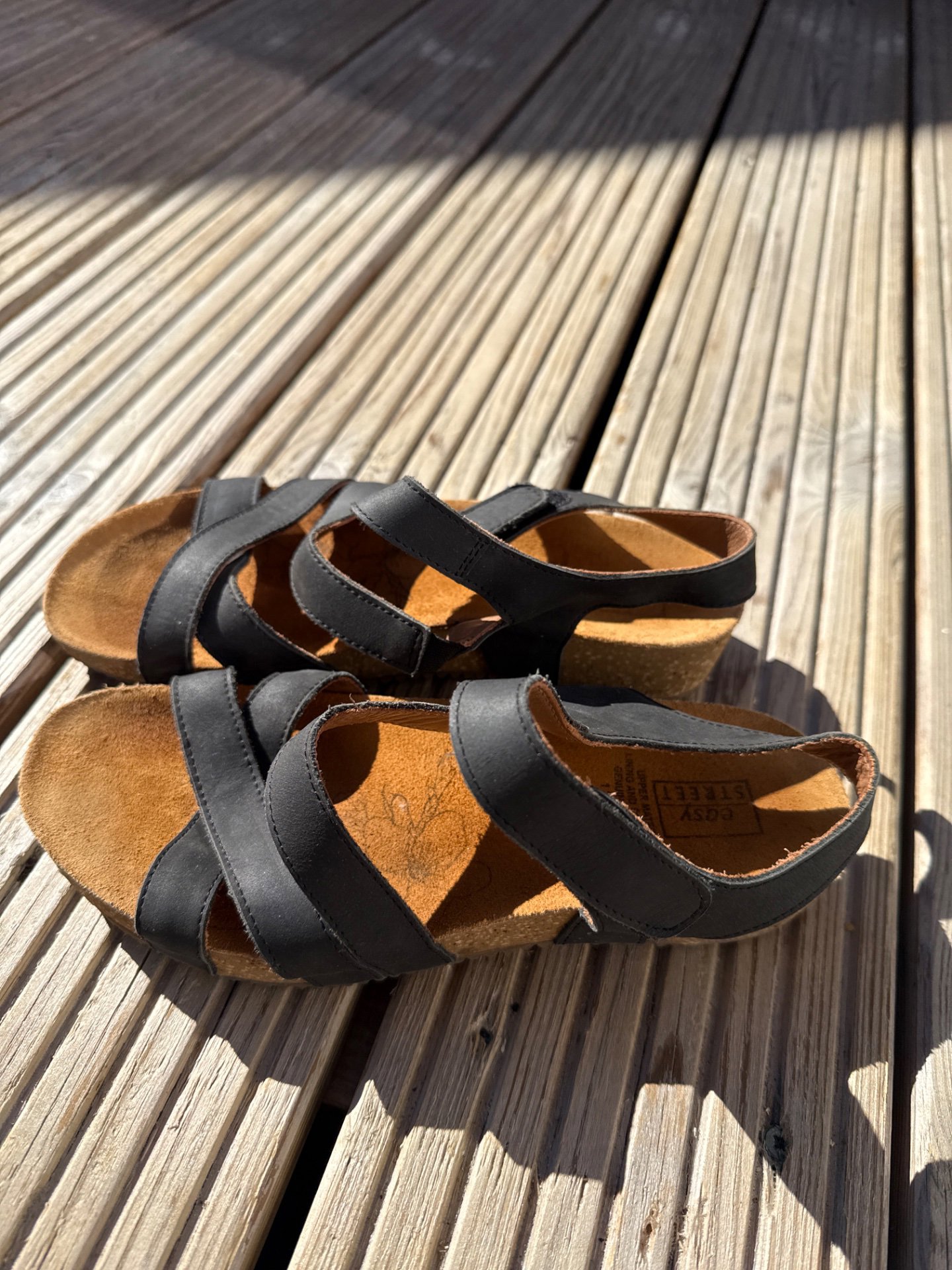 Black Strappy Sandals, Easy Street, 37, Good condition — preloved on SilentSale®