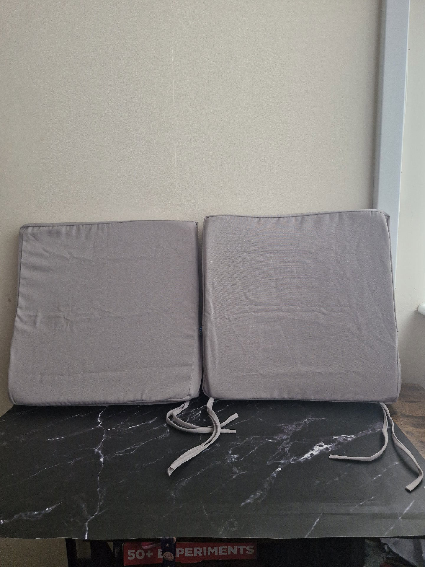 PrimePatio Grey Outdoor Chair Cushions with Ties, PrimePatio, One Size, Good condition — preloved on SilentSale®