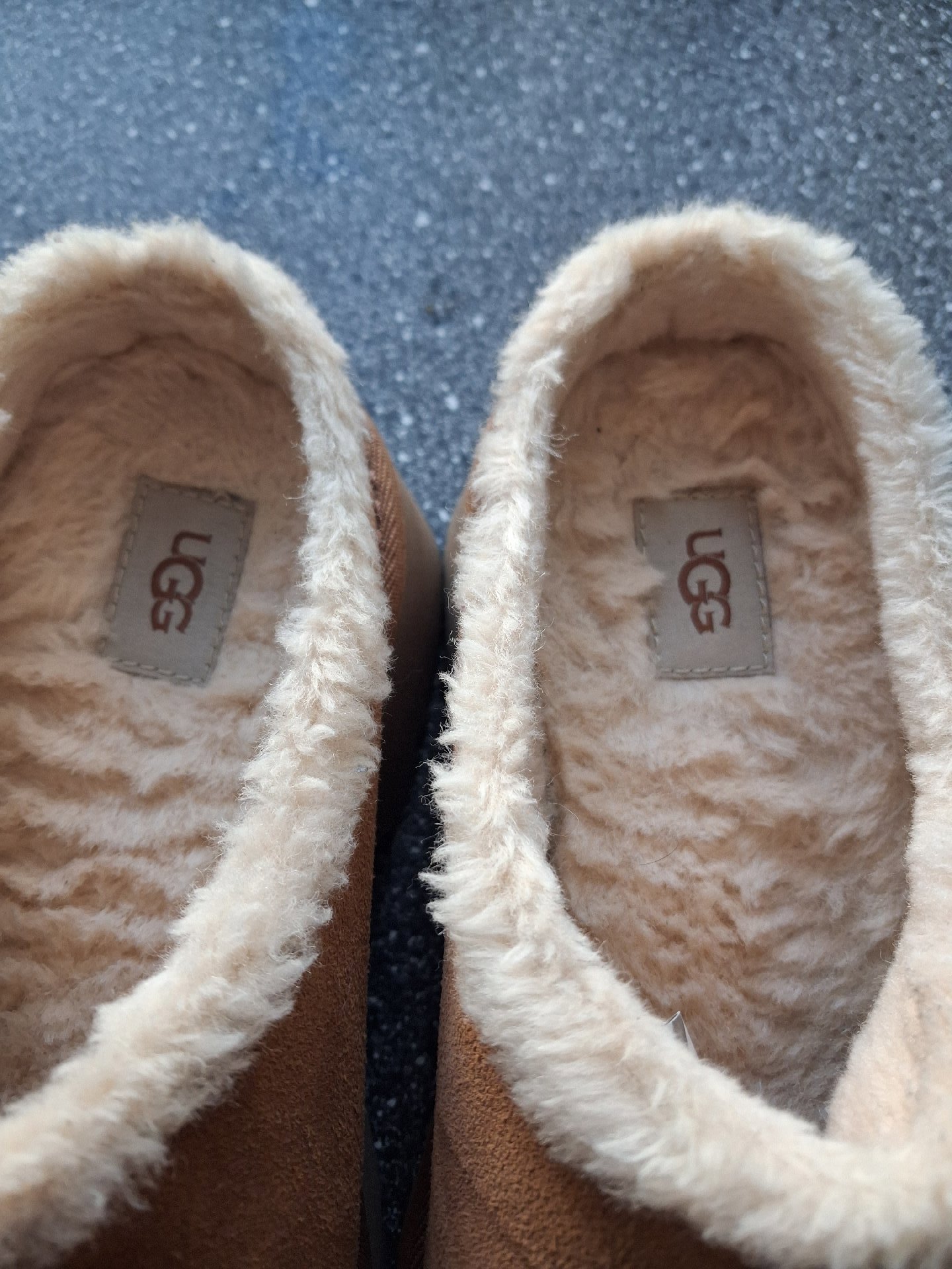 UGG Brown Suede Sheepskin Lined Slippers, UGG, 5, Like New condition — preloved on SilentSale®