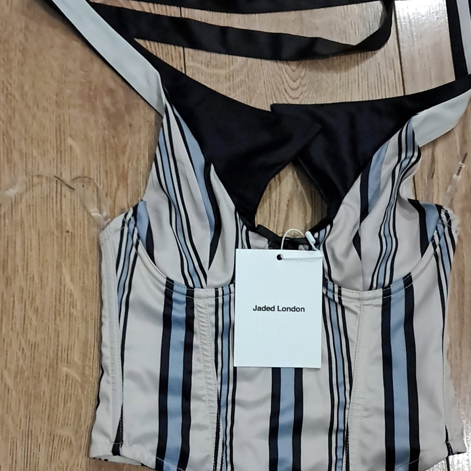 Jaded London Striped Corset Top with Hook Closure, Jaded London, XS, New condition — preloved on SilentSale®