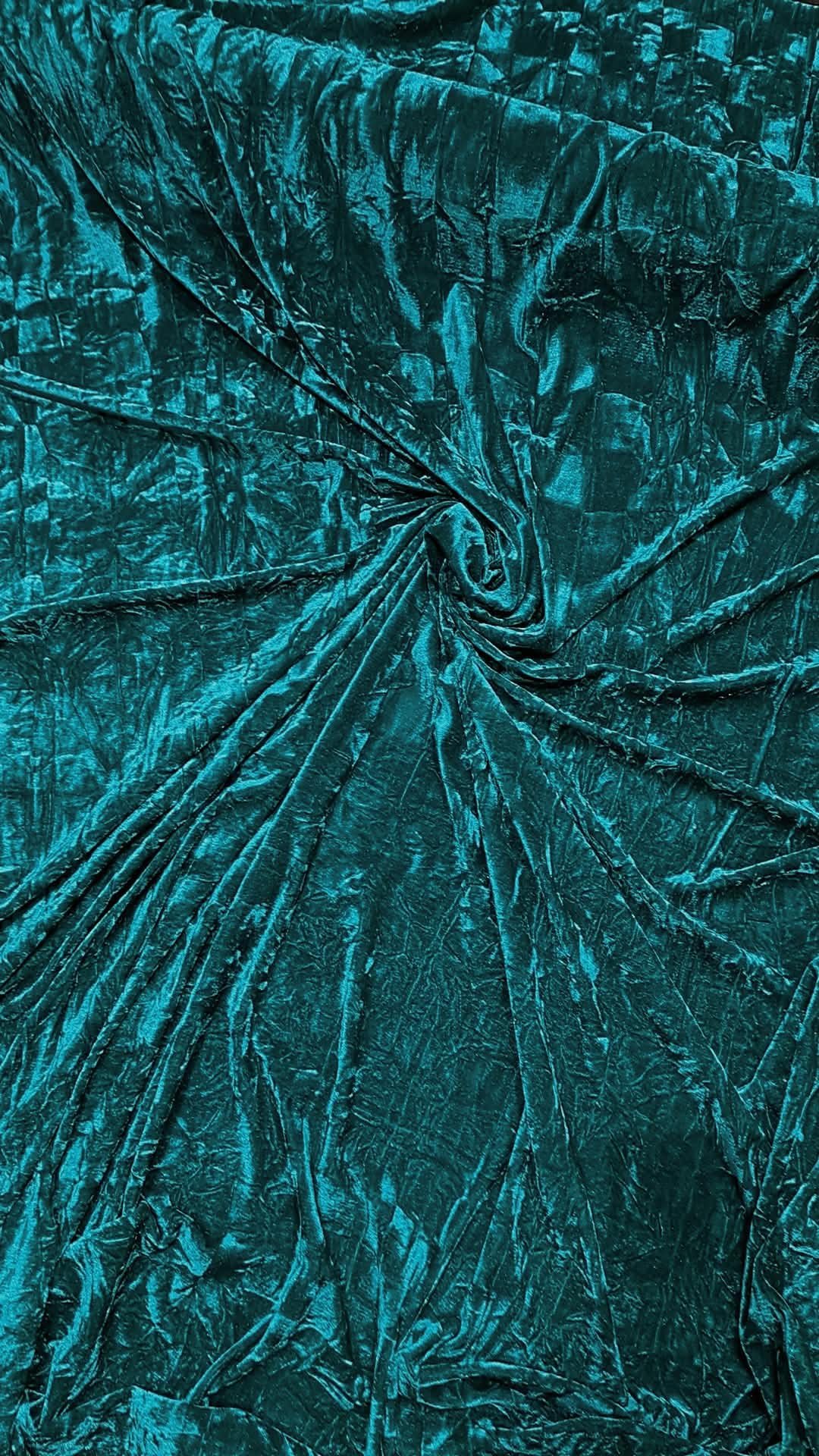 Teal Crushed Velvet Fabric Material, Unbranded, One Size, New condition — preloved on SilentSale®