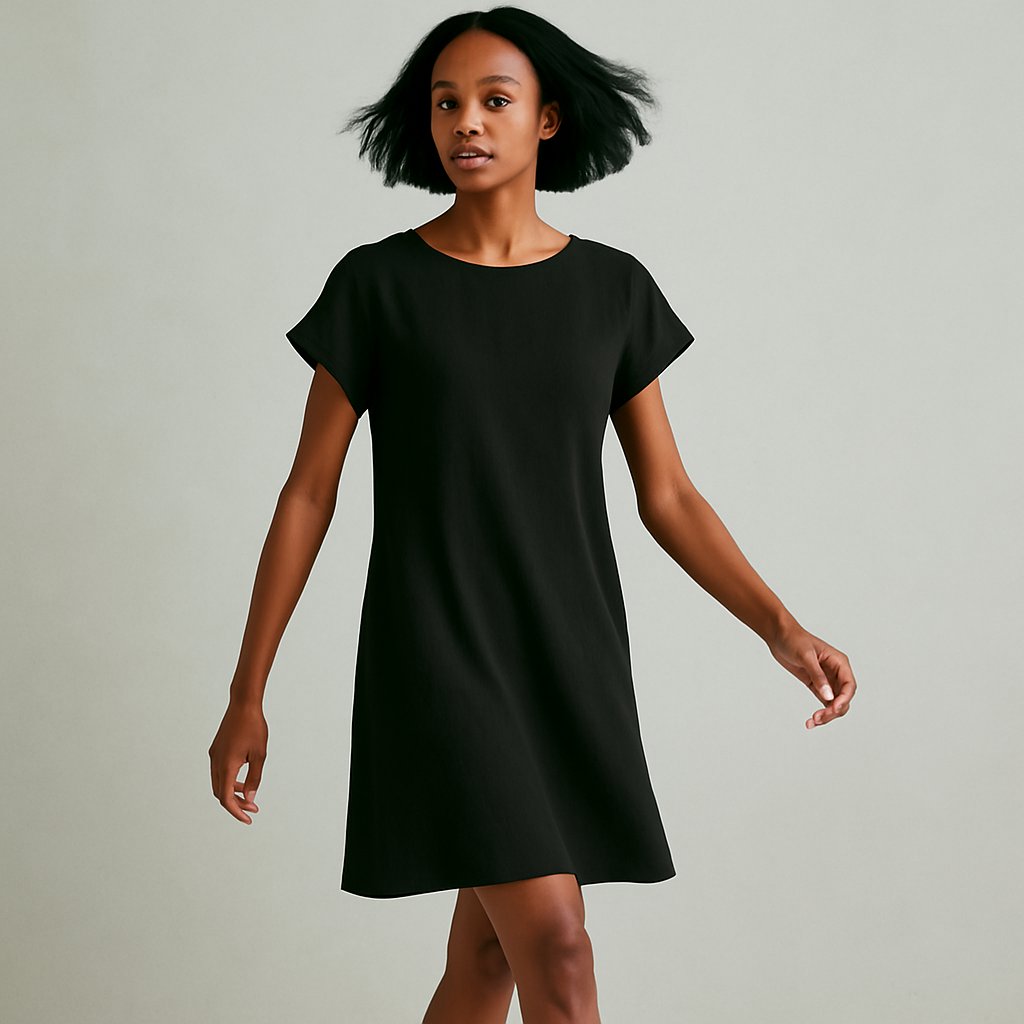 JD Williams Black Textured Shift Dress – UK 12, JD Williams, 12, New condition — preloved on SilentSale®