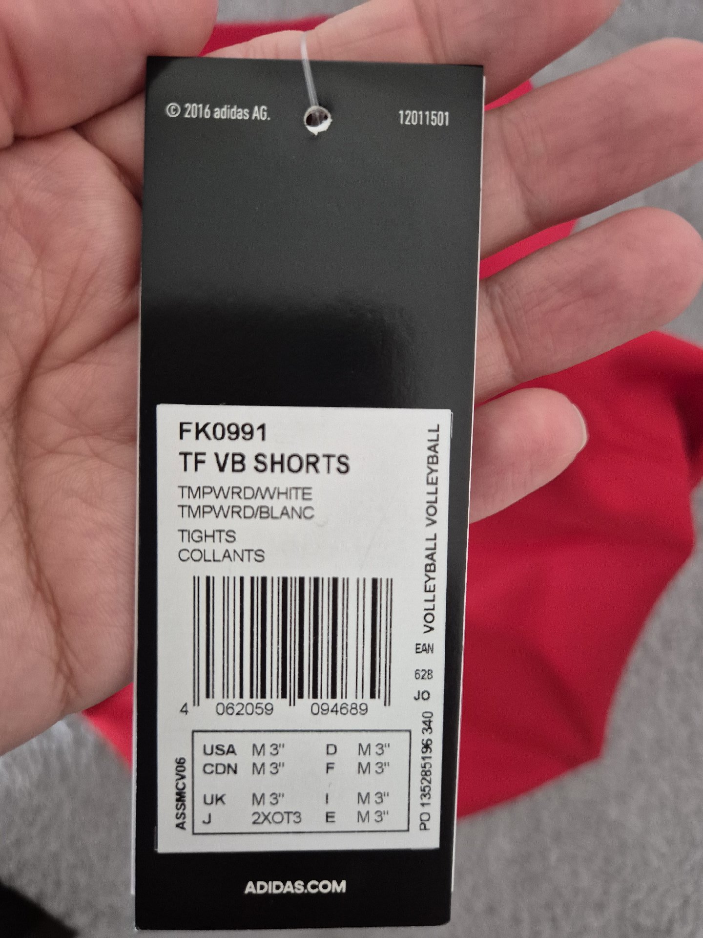 Adidas Red Volleyball Shorts – UK M 3", Adidas, UK M 3", New condition — preloved on SilentSale®