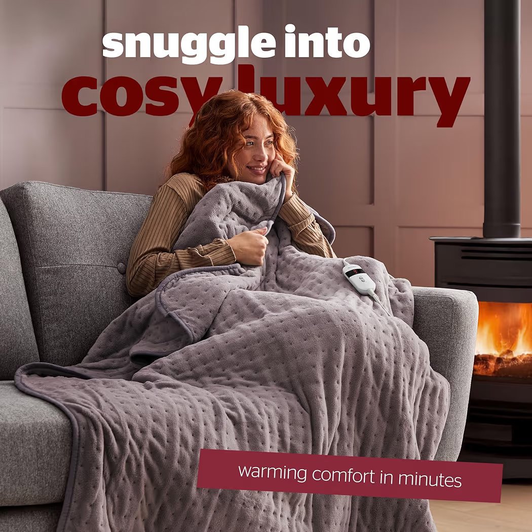  Heated Throw Grey 120x160cm, Unbranded, 120 x 160 cm, New condition — preloved on SilentSale®