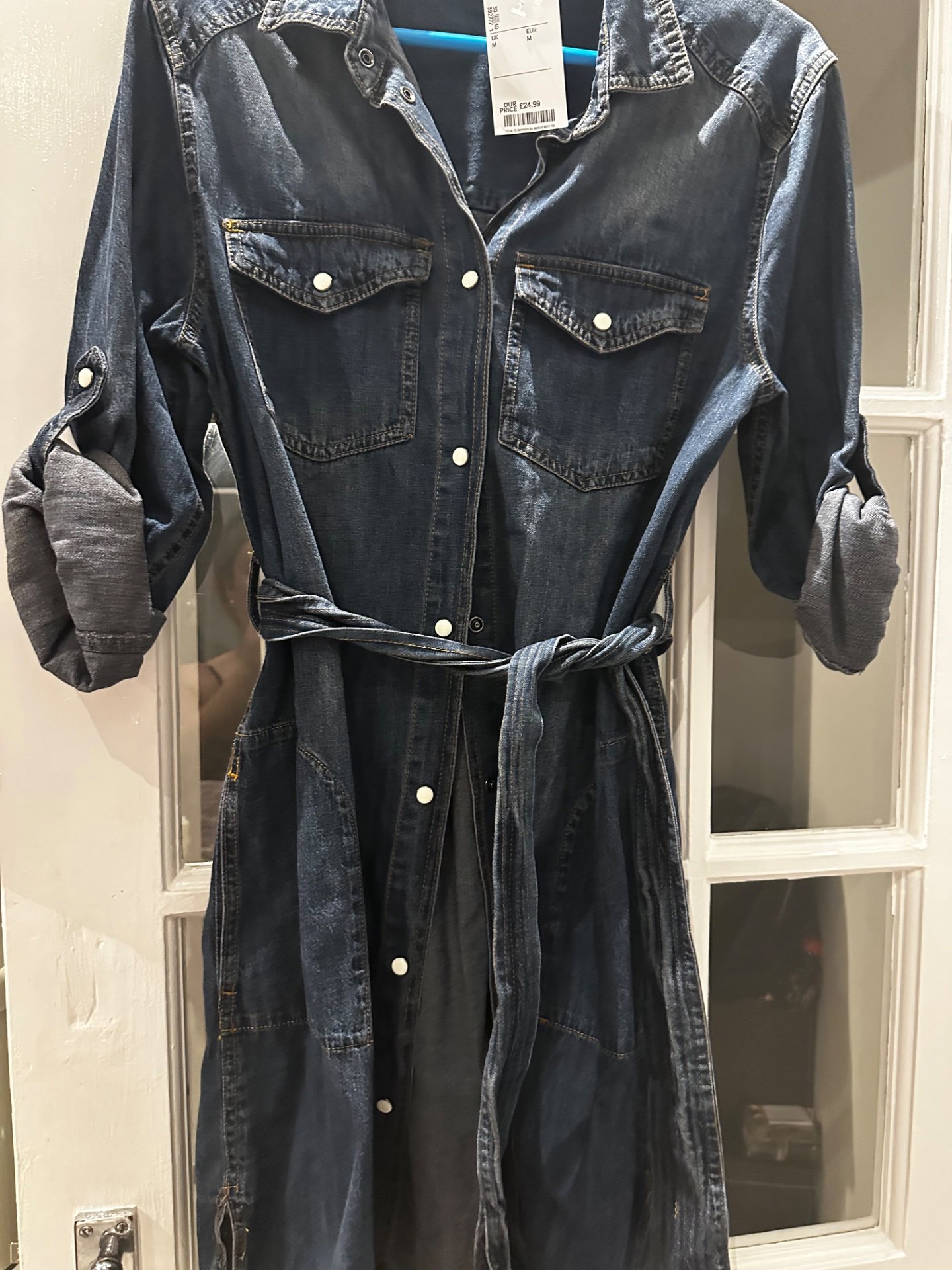 Velvet Heart Denim Shirt Dress with Belt – Size 12, Velvet Heart, 12, New condition — preloved on SilentSale®