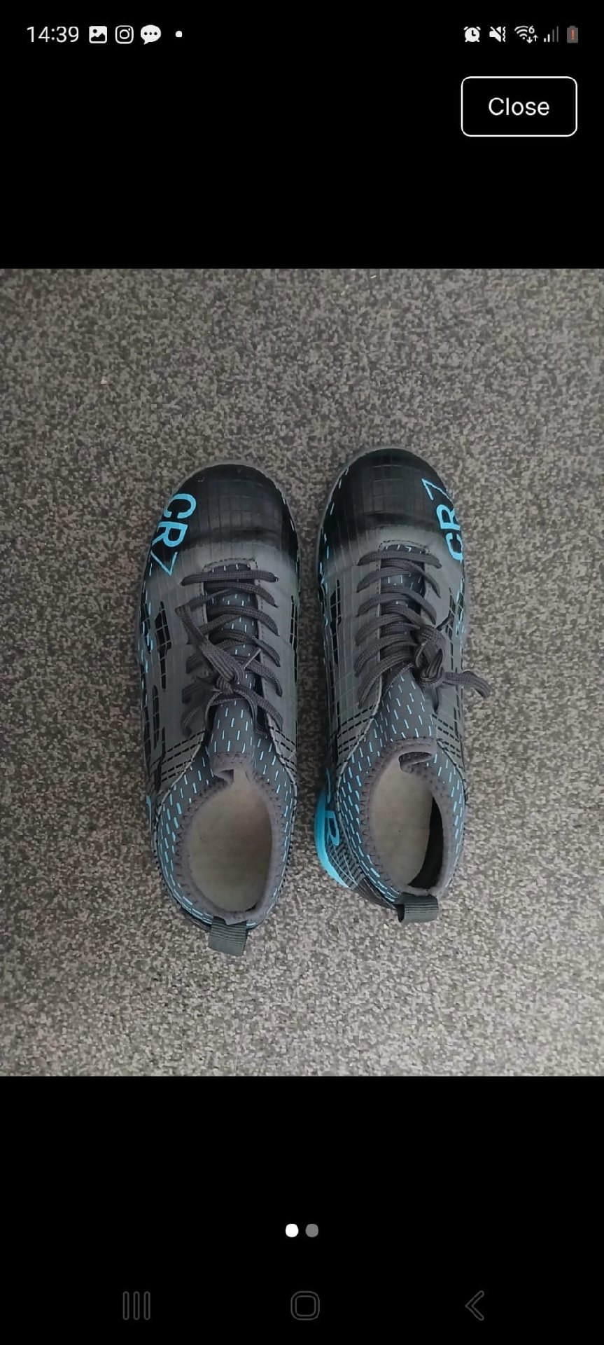  Black Blue CR7 Football Boots – Size 3, Adidas, 3, Excellent condition — preloved on SilentSale®