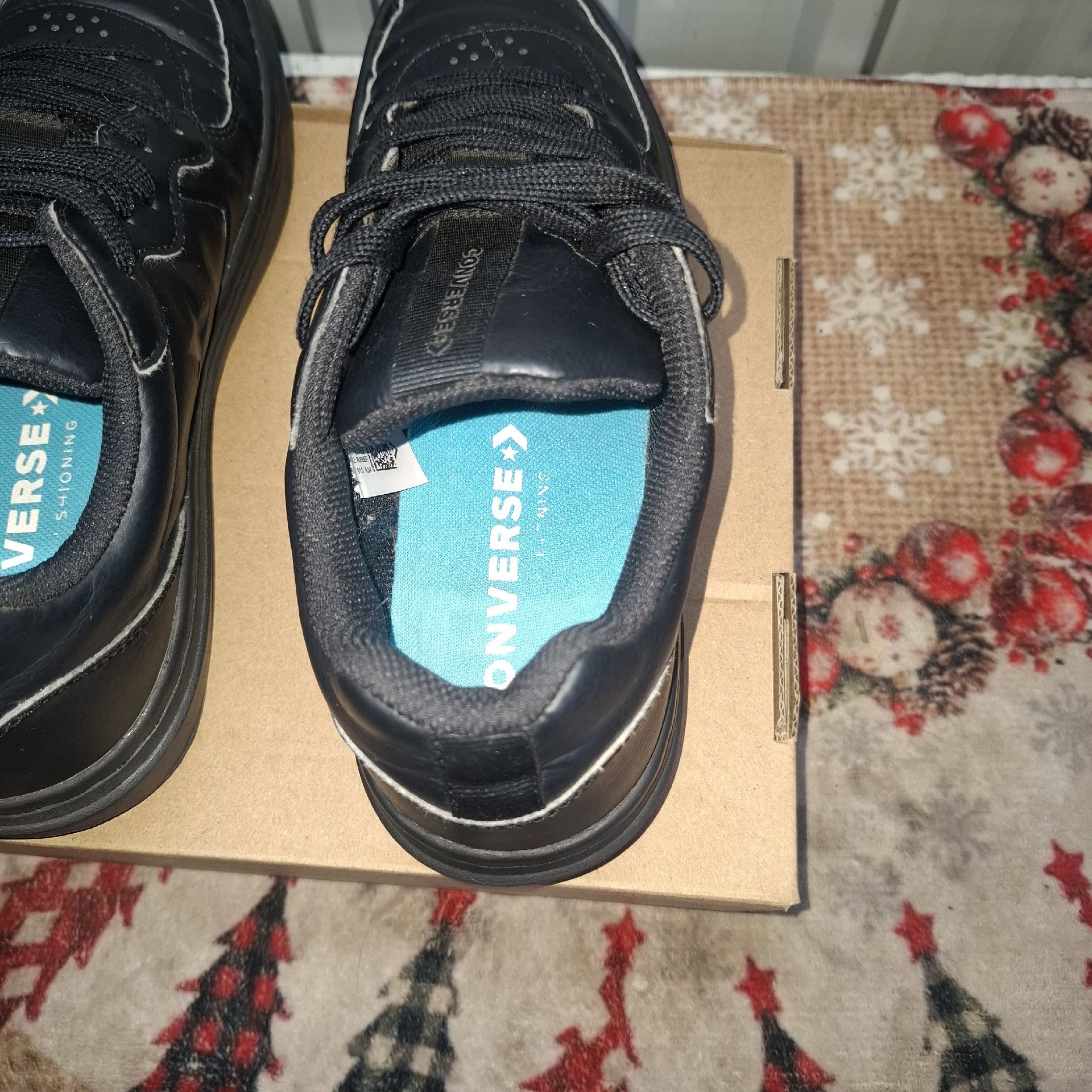 Converse Black Leather Trainers, Converse, 6, Excellent condition — preloved on SilentSale®