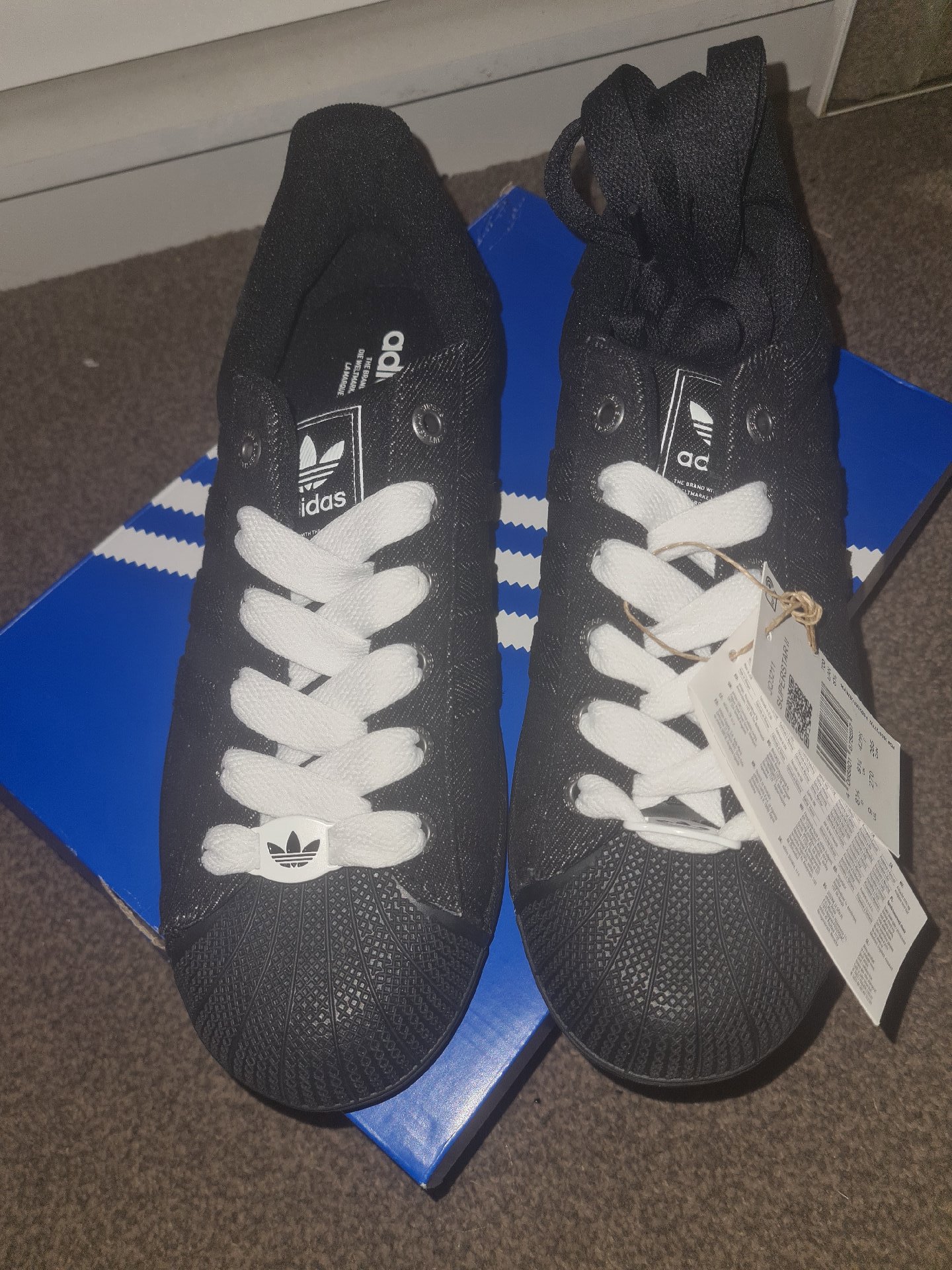 Adidas Superstar II Black Trainers – UK 8.5, Adidas, 8.5, New condition — preloved on SilentSale®
