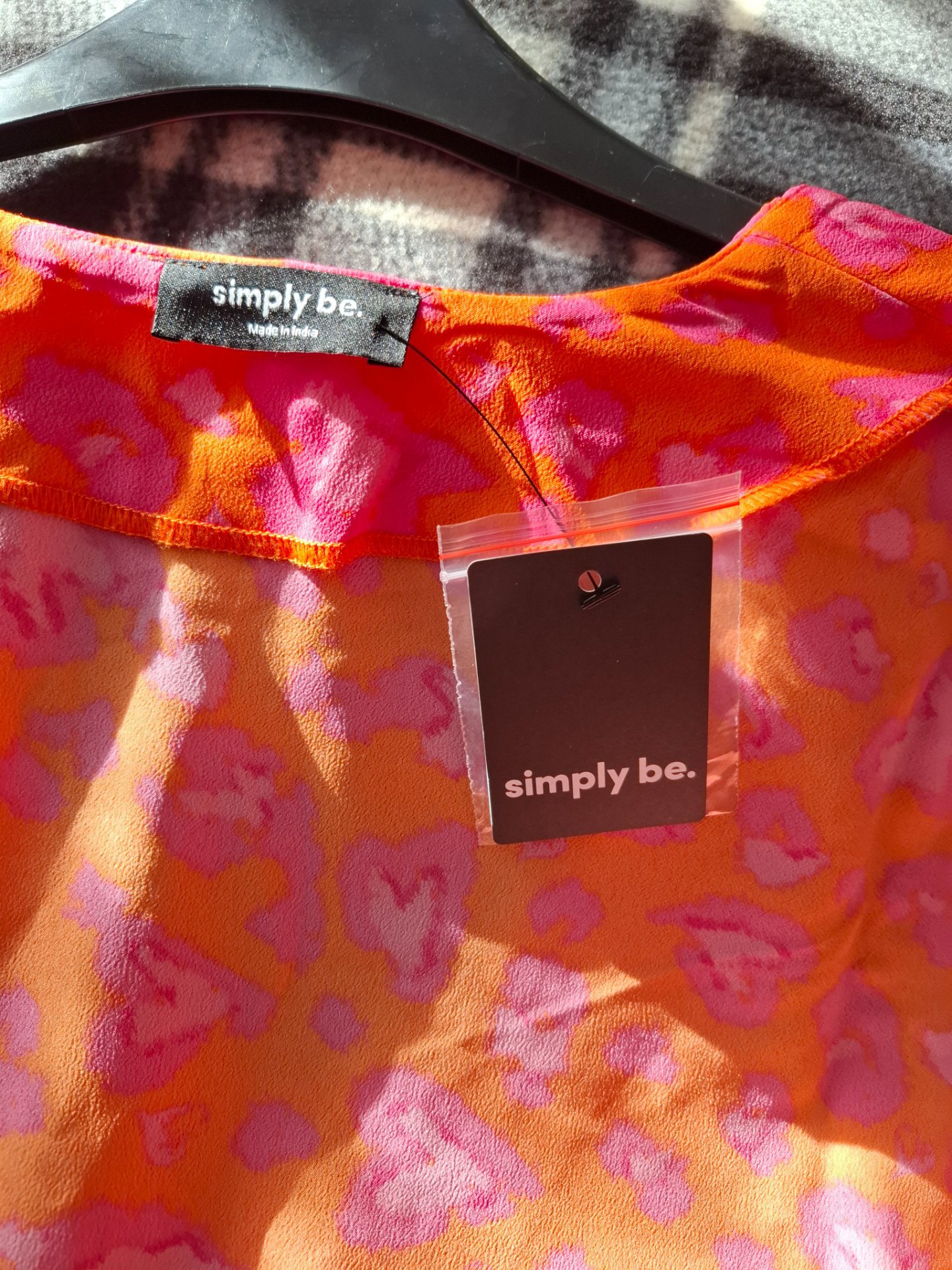 Simply Be Orange Pink Button Front Dress, Simply Be, 14, New condition — preloved on SilentSale®