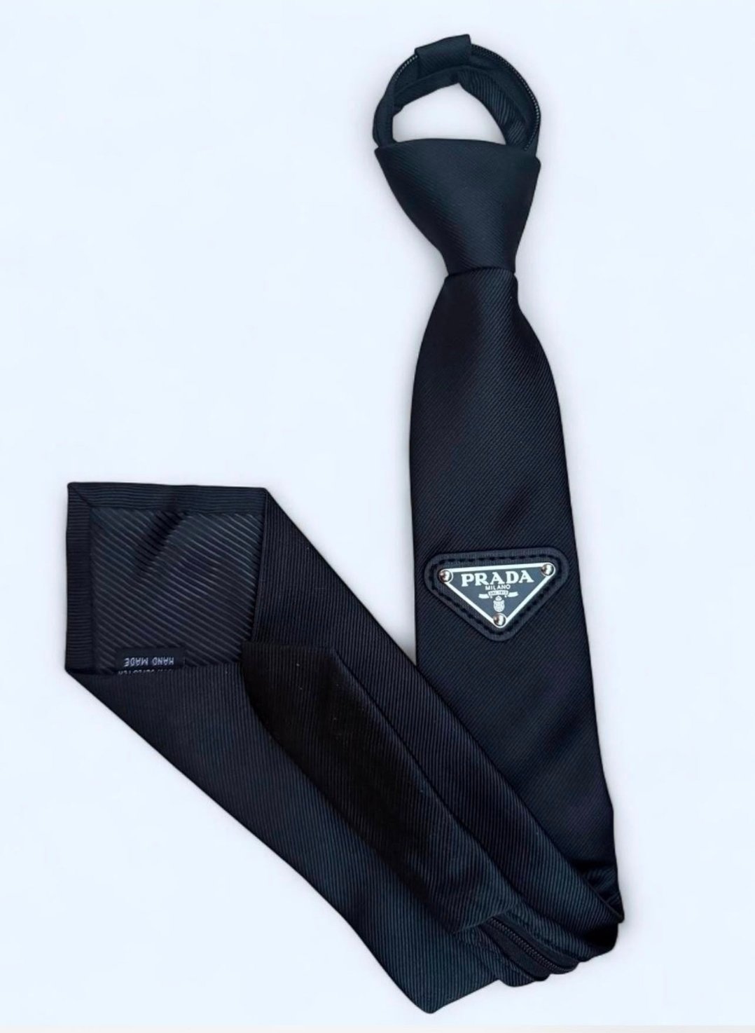  Black Logo Detail Silk Tie, Other, One Size, Excellent condition — preloved on SilentSale®