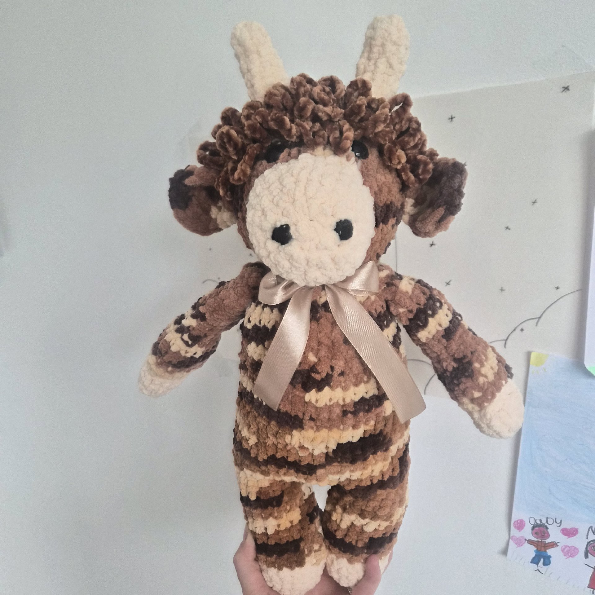 Handmade Crochet Plush Cow Soft Toy, handmade beautiful crochet, 5 years, New condition — preloved on SilentSale®