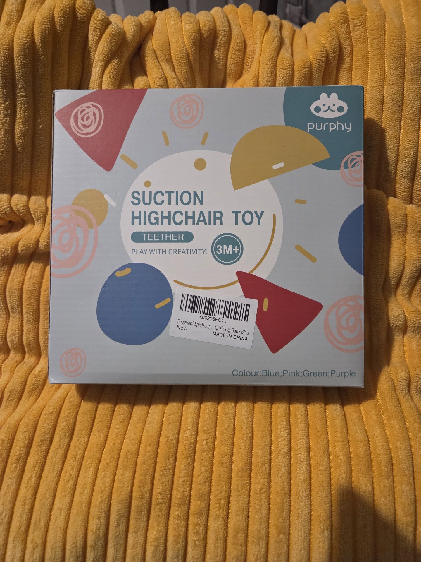Purphy Suction Highchair Toy Teether 3 Months Plus, Purphy, 3-6M, New condition — preloved on SilentSale®