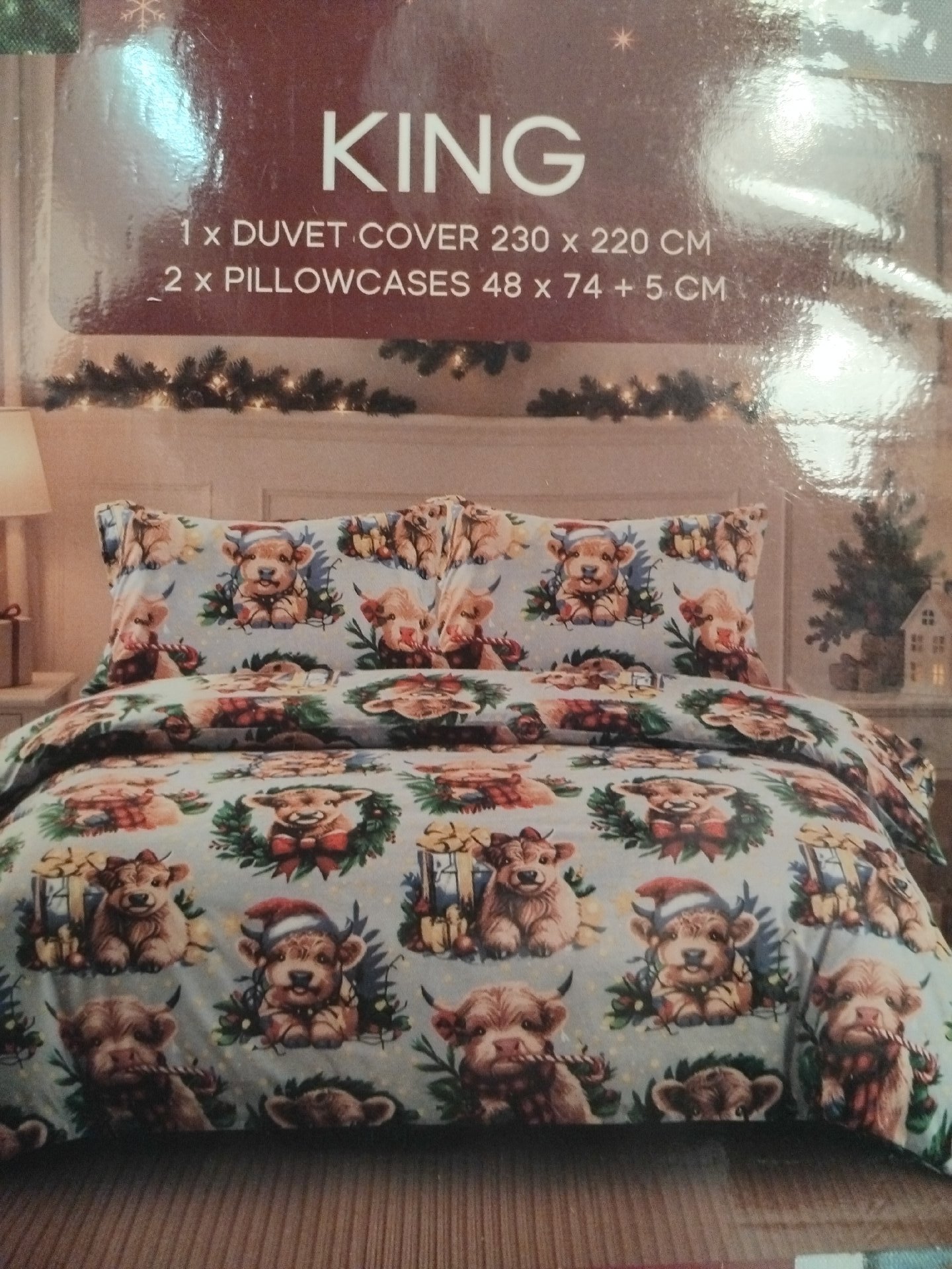 Cotton King King Size Christmas Duvet Cover Set, Cotton King, King, New condition — preloved on SilentSale®