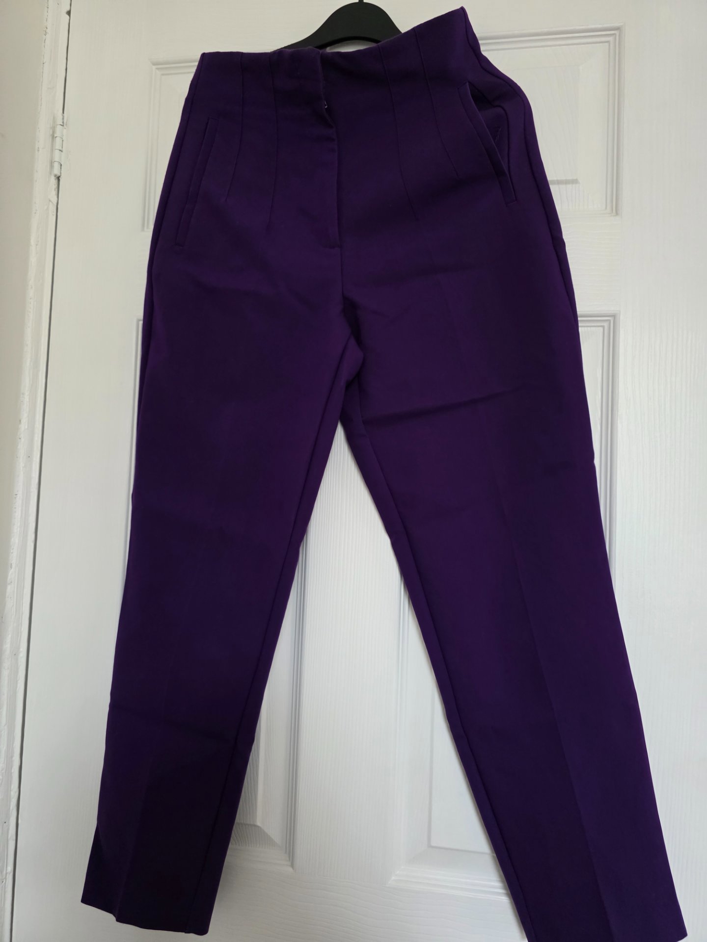 Zara Purple High-Waisted Trousers – Size S, Zara, S, Excellent condition — preloved on SilentSale®