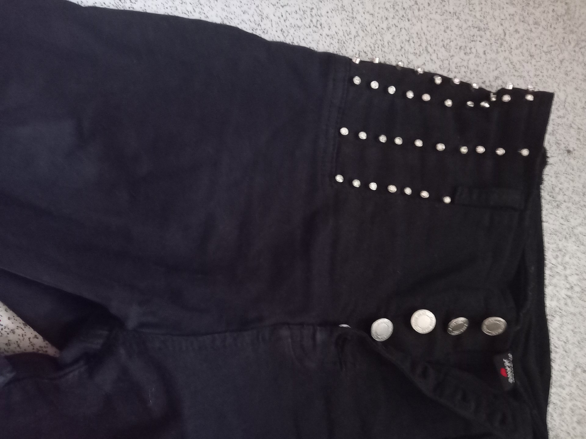 Black Studded High Waist Skinny Jeans – Size S, m sara, S, Excellent condition — preloved on SilentSale®
