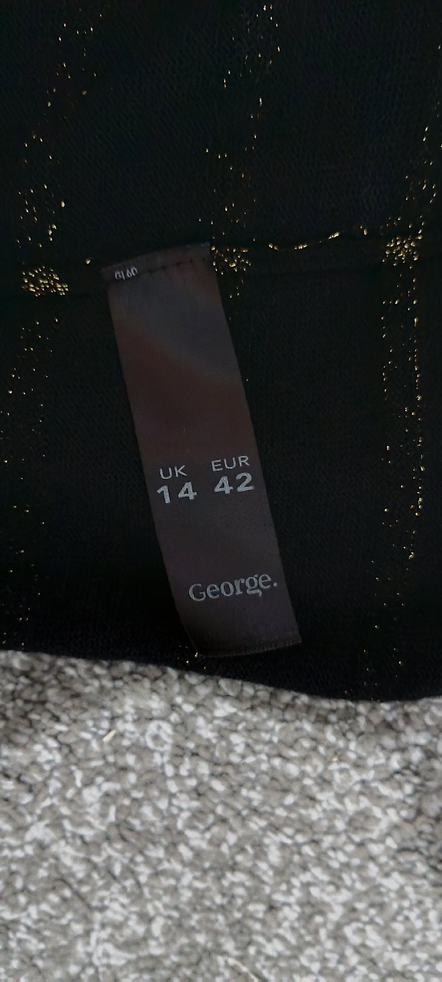 George Black and Gold Striped Dress – UK 14, George, 14, Excellent condition — preloved on SilentSale®