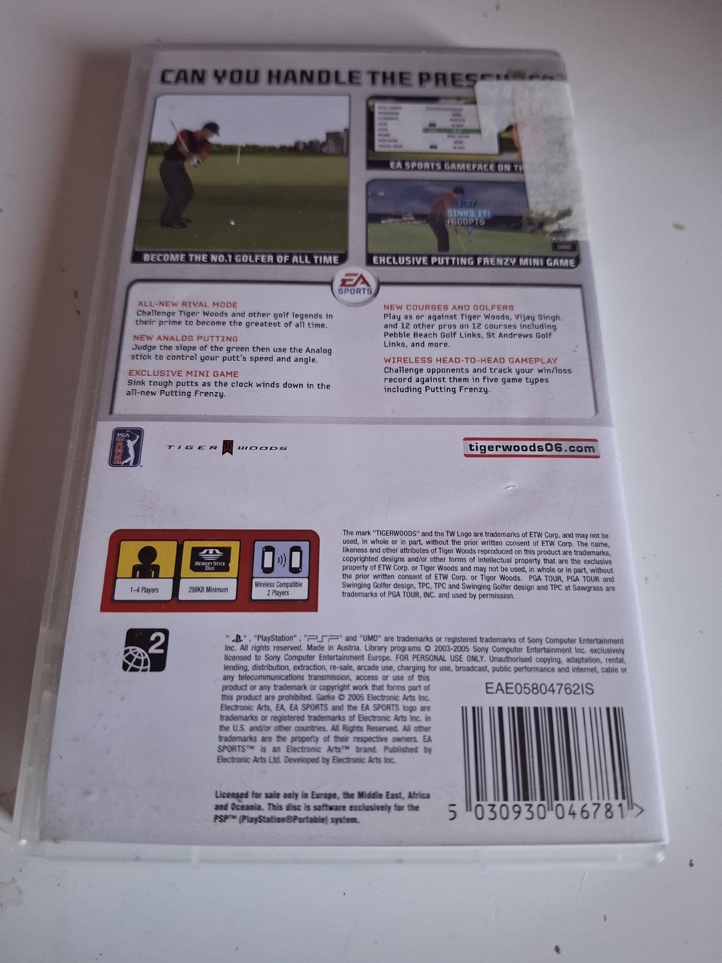 Tiger Woods PGA Tour 2006 (PSP), Tiger Woods, One Size, Good condition — preloved on SilentSale®