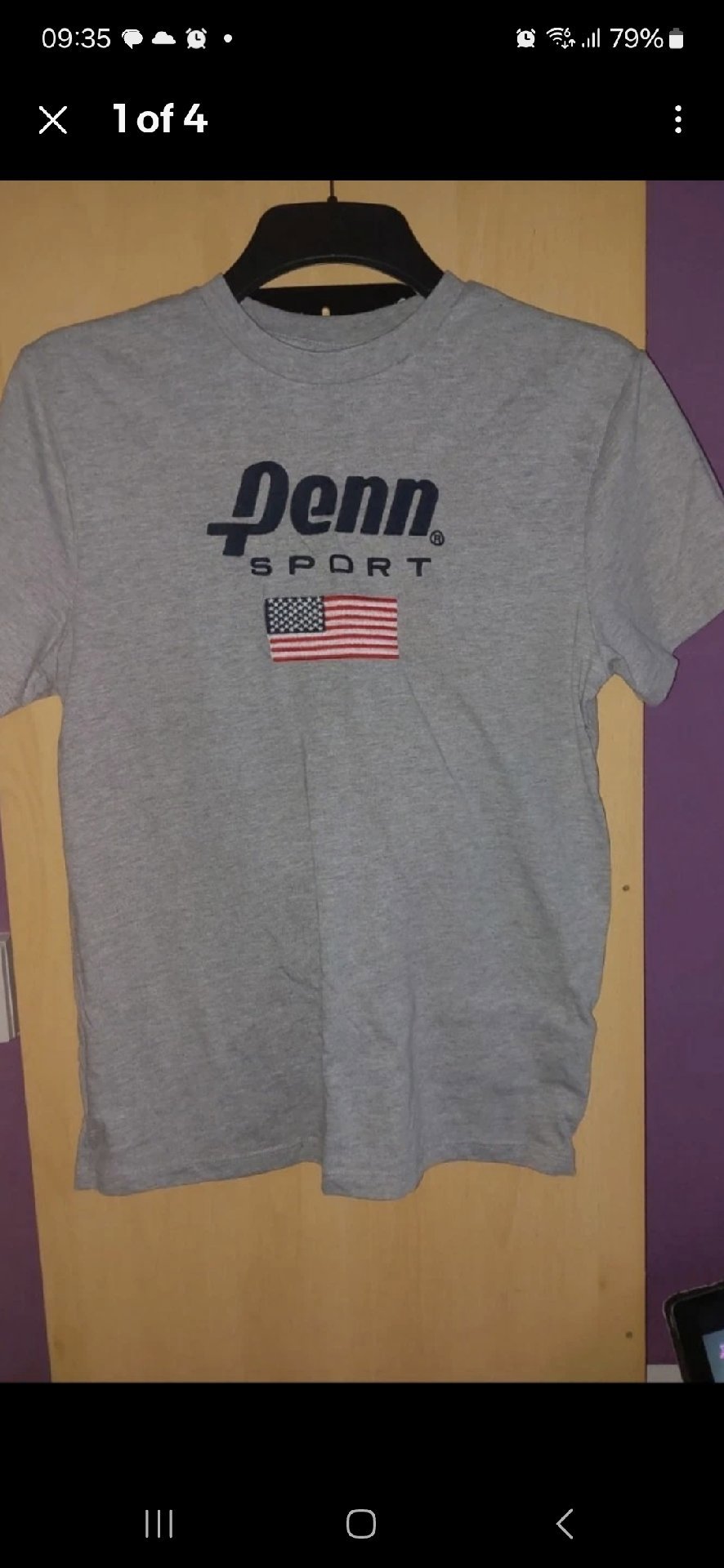 Penn Sport Grey Logo T-Shirt – Size S, Penn, S, Excellent condition — preloved on SilentSale®