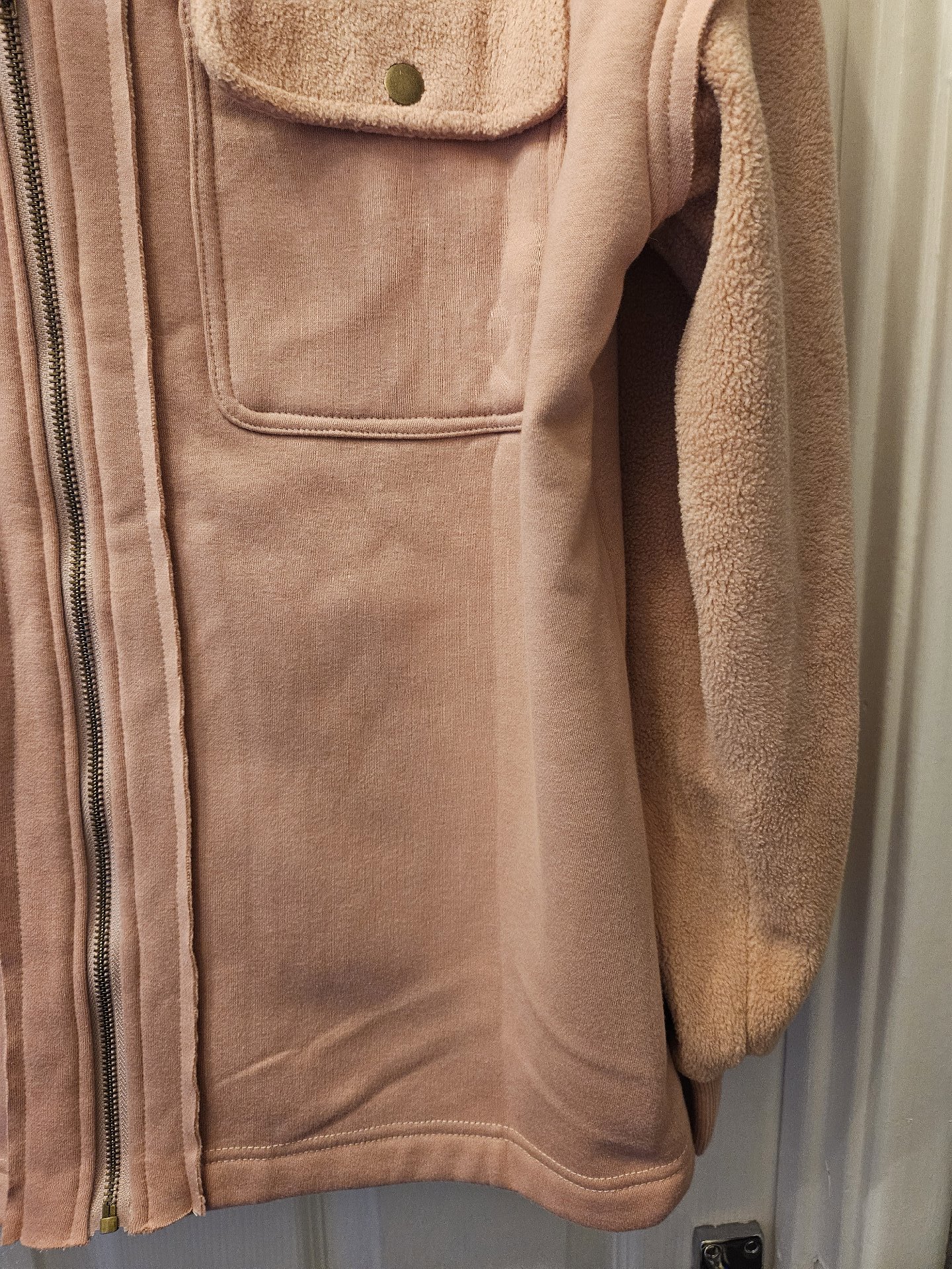 Unbranded Pink Fleece Zip Hoodie Jacket – Size 18 Adult, Unbranded, L, New condition — preloved on SilentSale®