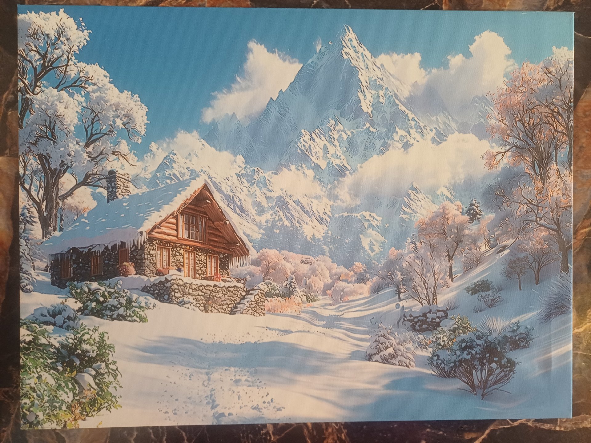 Framed Winter Landscape Canvas Wall Art, Canvas, One Size, New condition — preloved on SilentSale®