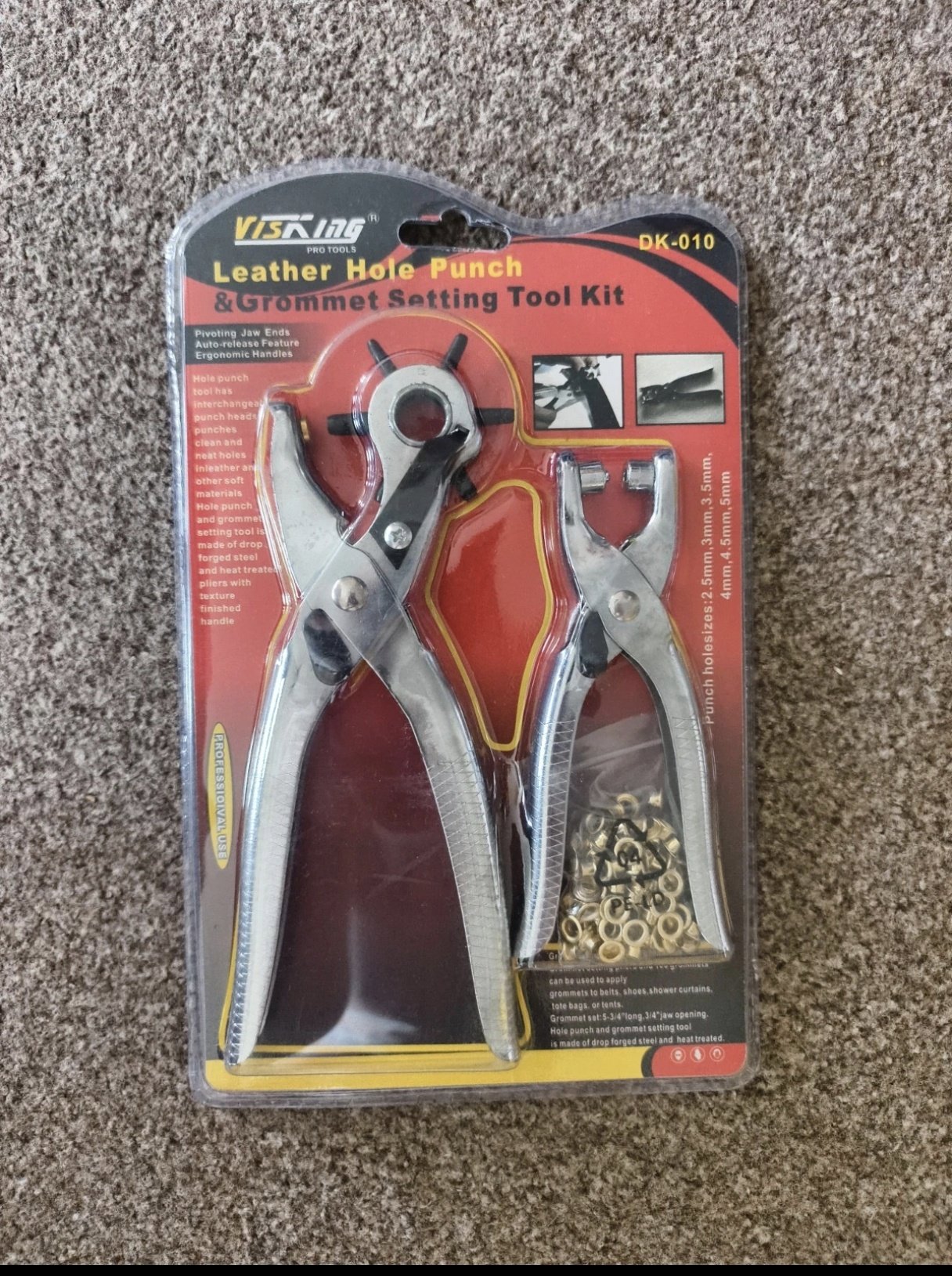 Visking Leather Hole Punch & Grommet Setting Tool Kit, Visking, Small, New condition — preloved on SilentSale®