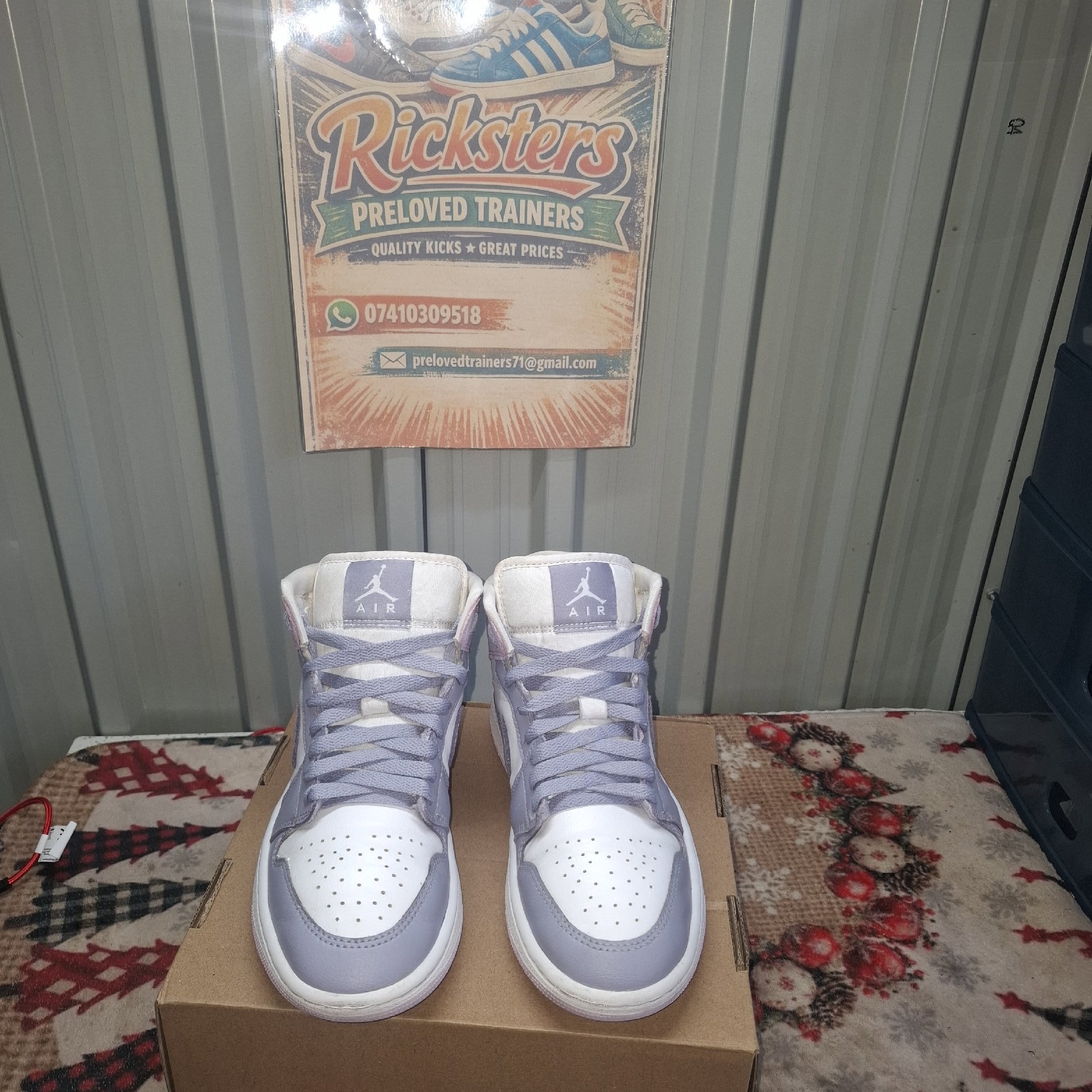 Air Jordan 1 Mid White and Grey Trainers – UK 4, Nike, 4, Excellent condition — preloved on SilentSale®