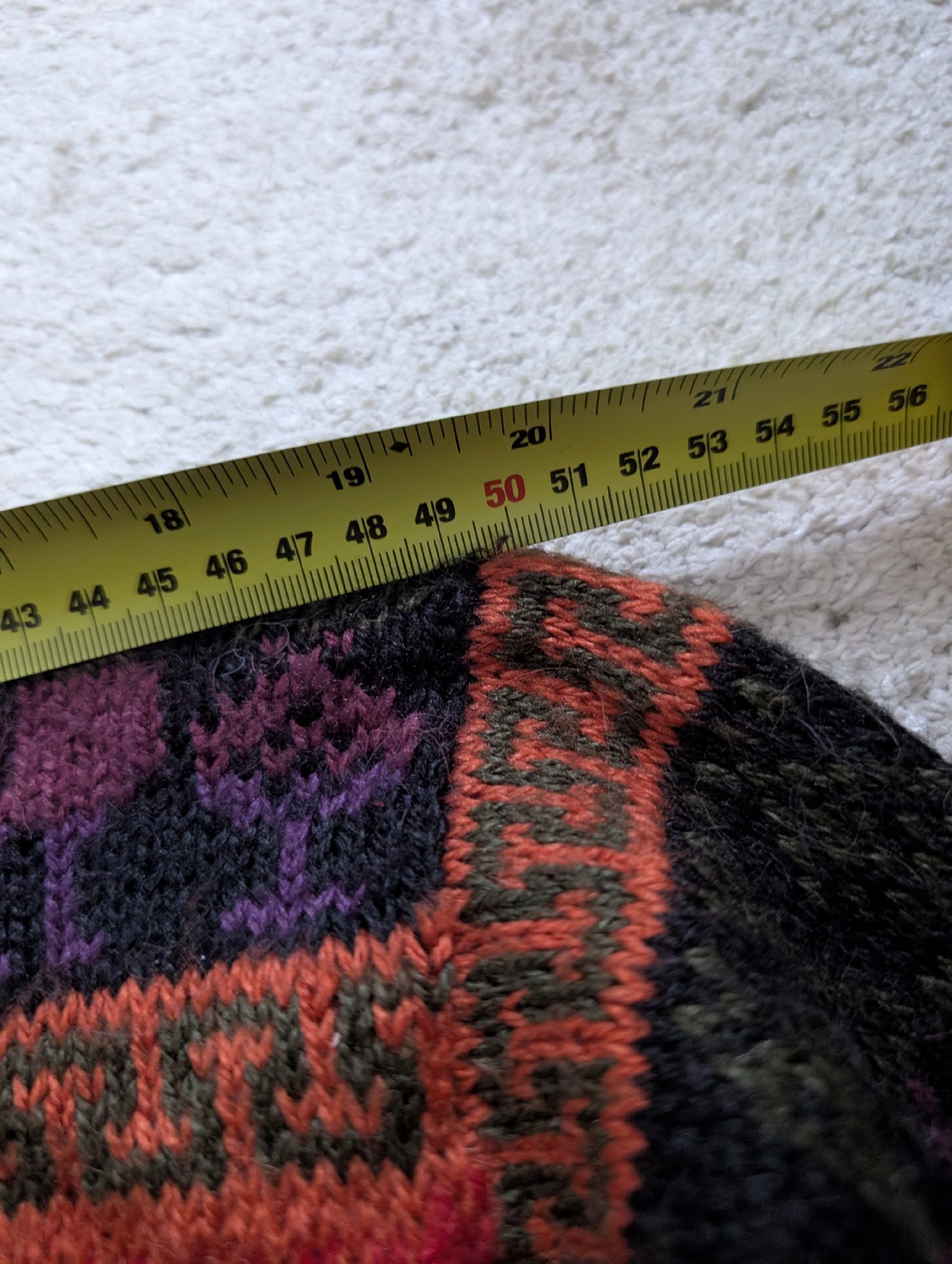Vintage Patterned Wool Jumper Sweater Red Purple Black, Unbranded, S, Excellent condition — preloved on SilentSale®