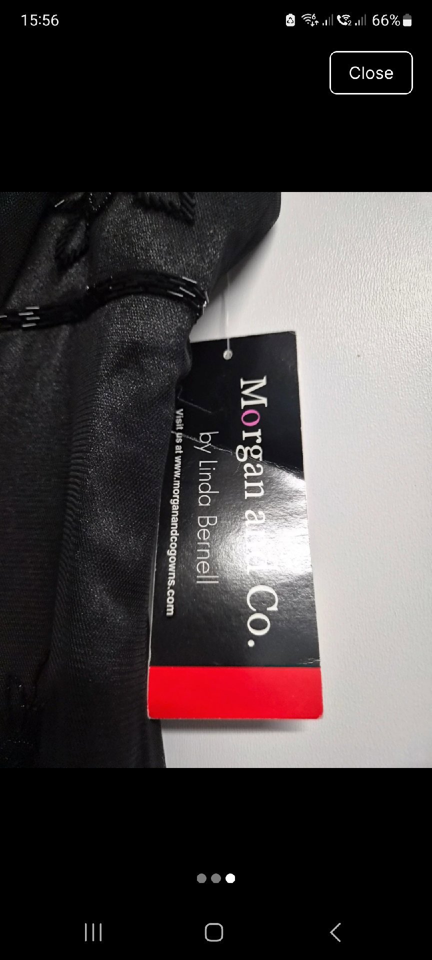 90s/y2k Morgan & Co. Black Beaded Evening Dress, Morgan & Co., 10, New condition — preloved on SilentSale®