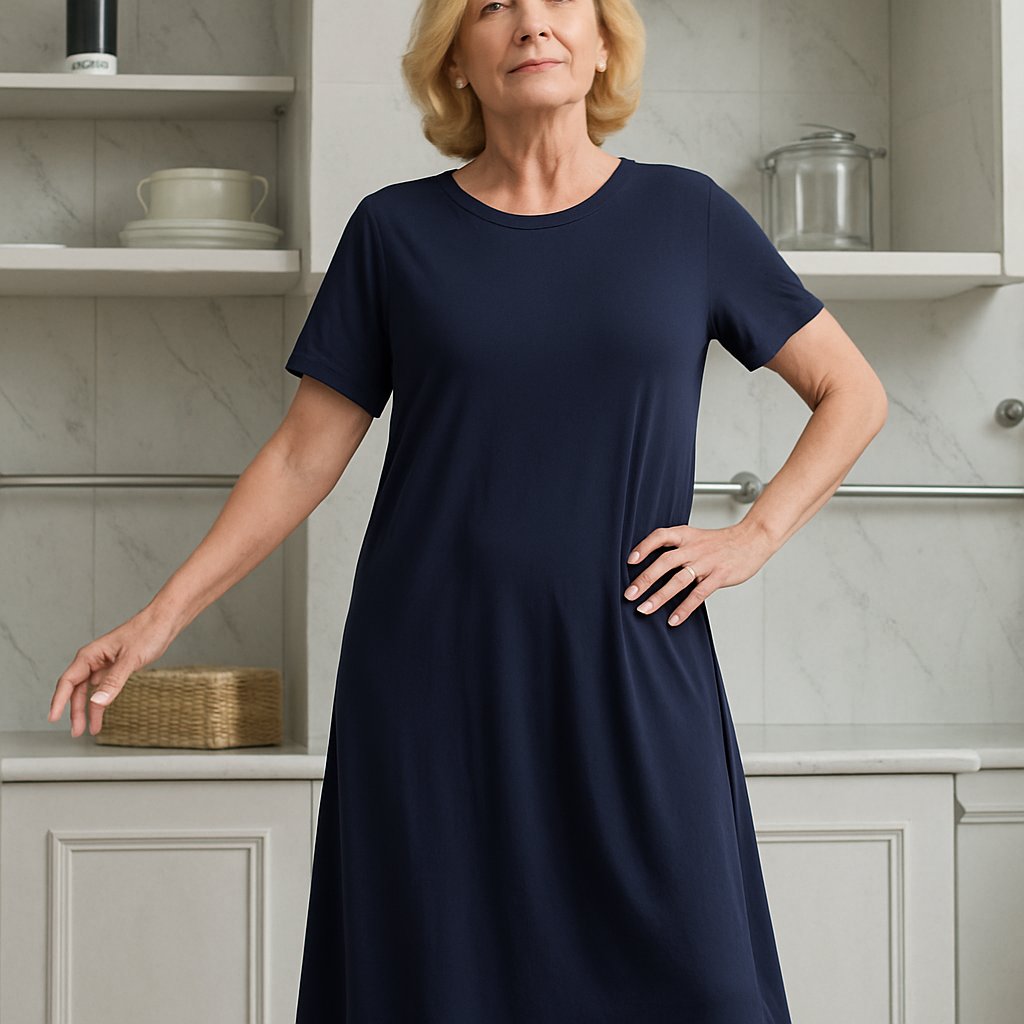 JD Williams Navy Blue Short Sleeve Dress – Size 8, JD Williams, 8, New condition — preloved on SilentSale®
