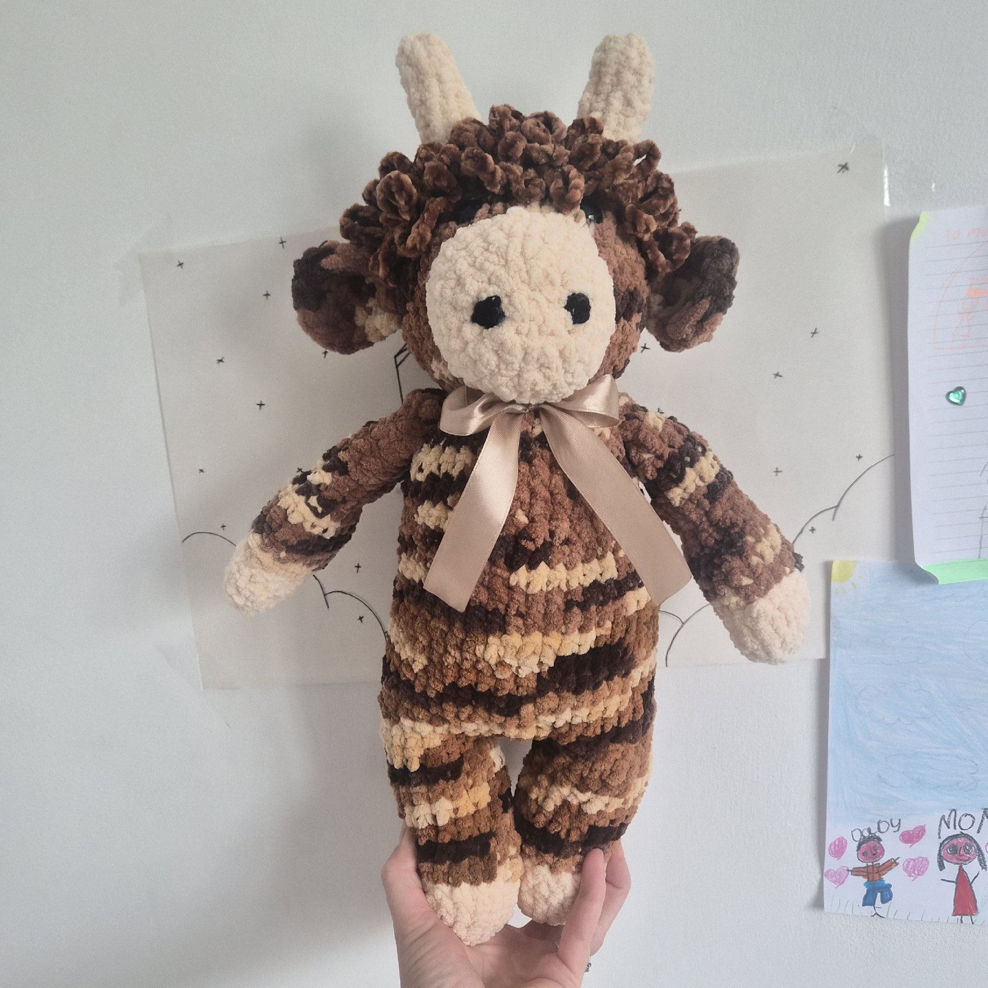 Handmade Crochet Plush Cow Soft Toy, handmade beautiful crochet, 5 years, New condition — preloved on SilentSale®